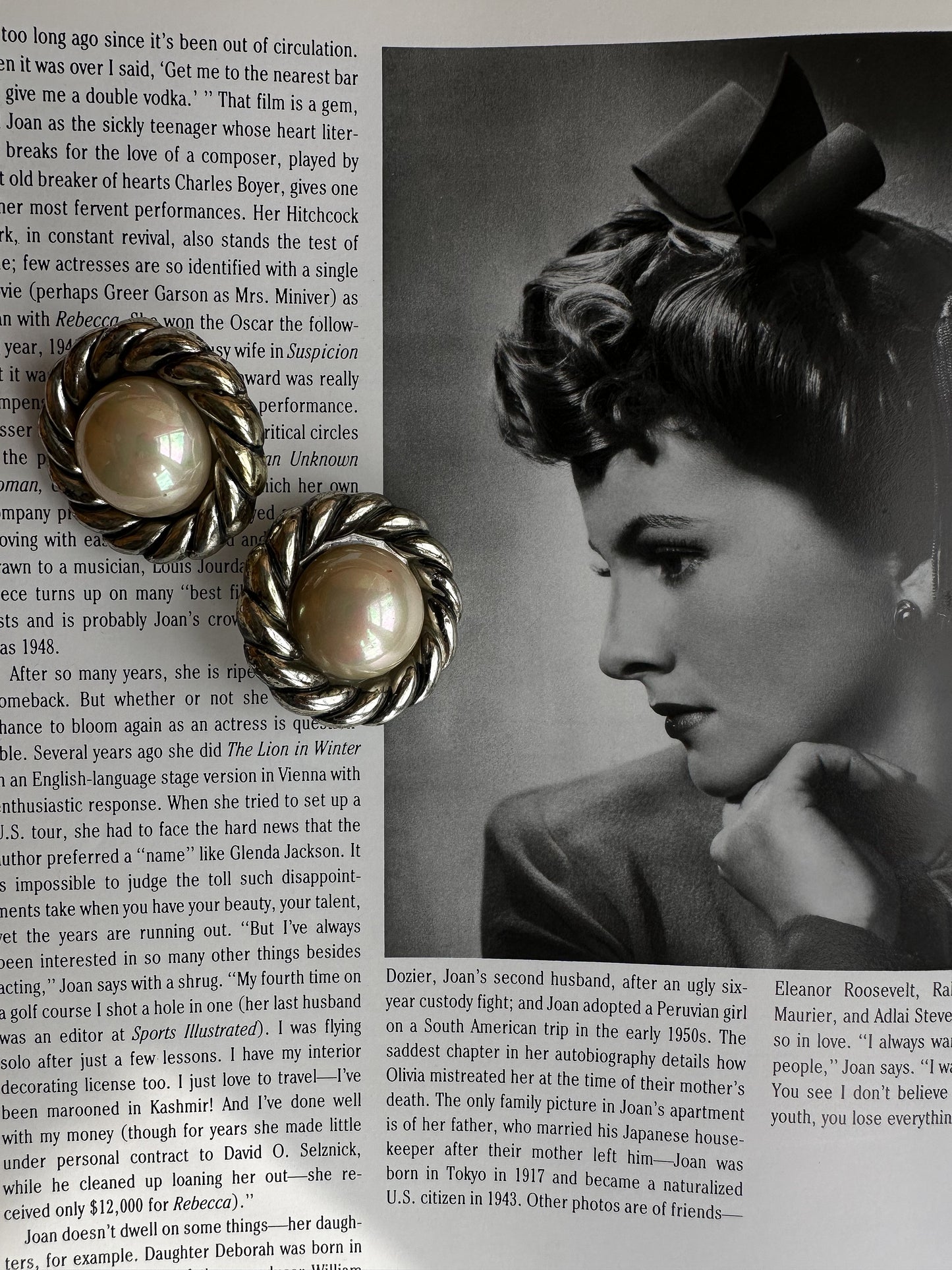 Silver Pearl Rope Earrings|Vintage Baazaar 