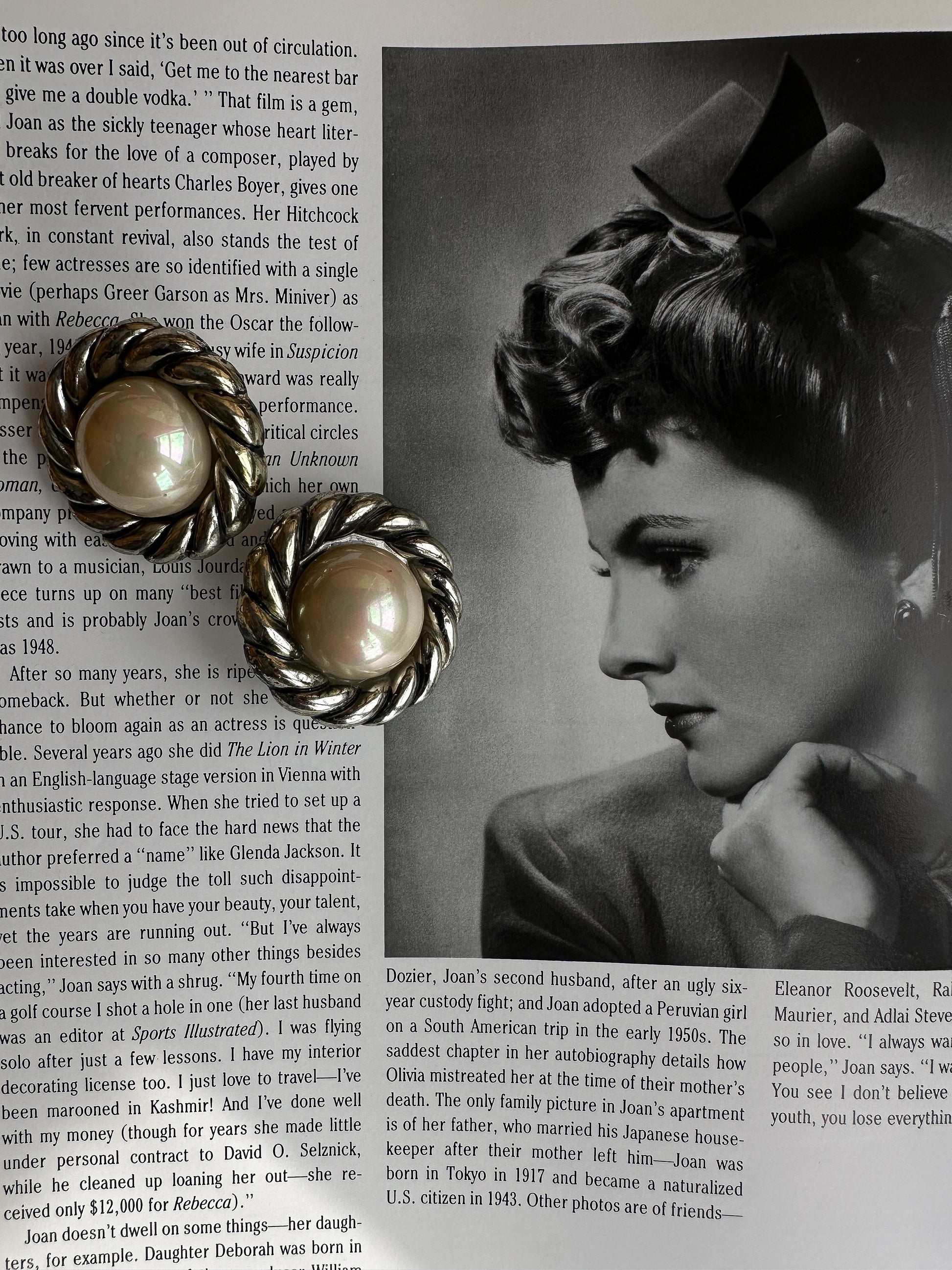 Silver Pearl Rope Earrings|Vintage Baazaar 
