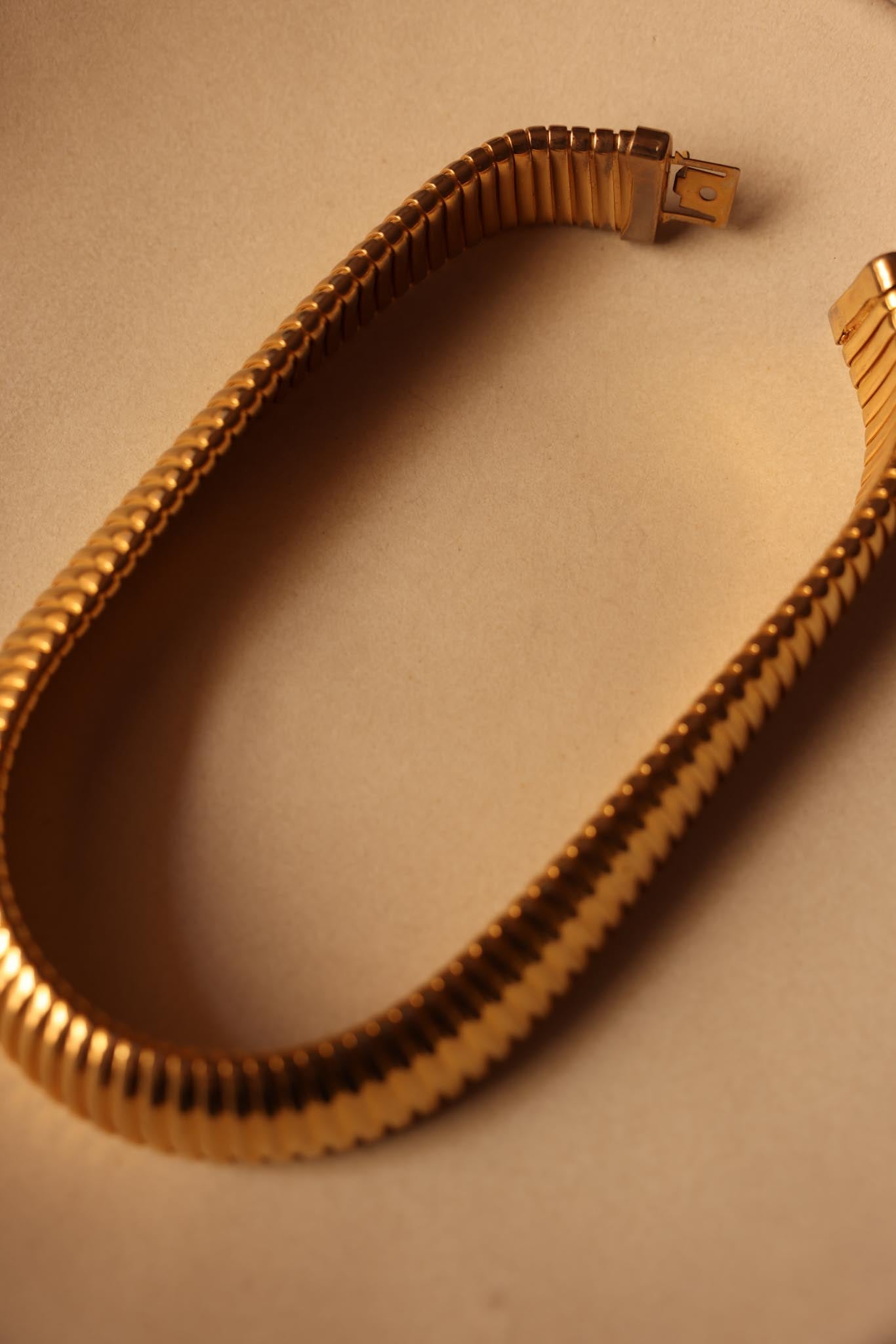 Chunky Omega Chain Necklace|Vintage Baazaar 