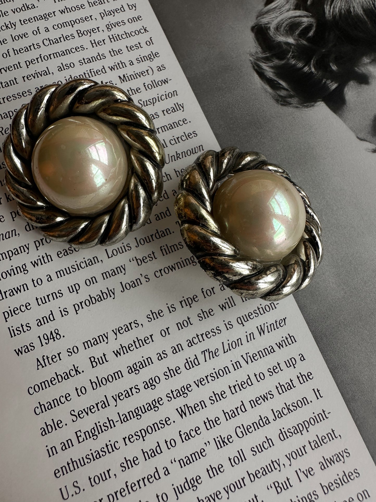 Silver Pearl Rope Earrings|Vintage Baazaar 