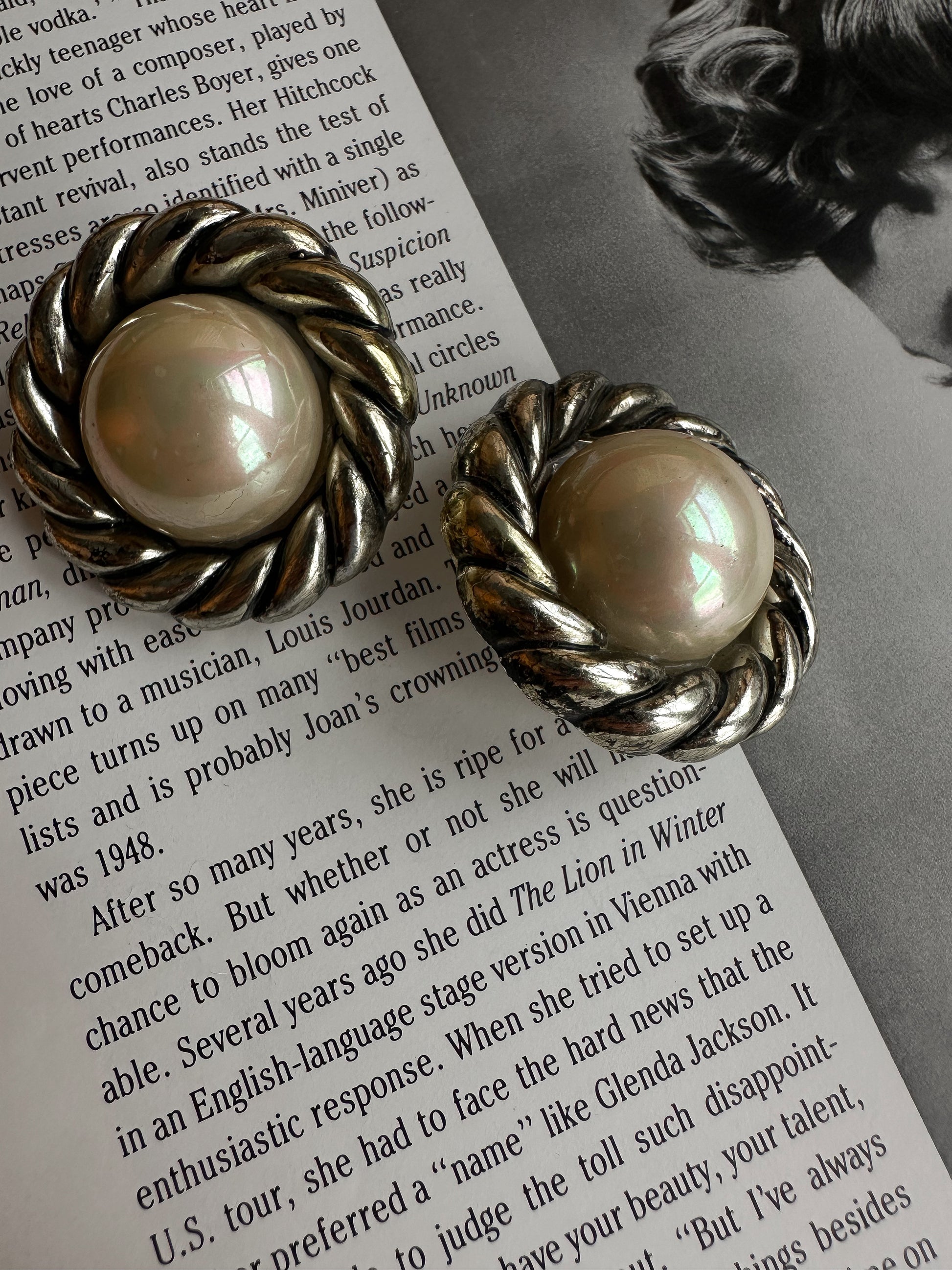Silver Pearl Rope Earrings|Vintage Baazaar 