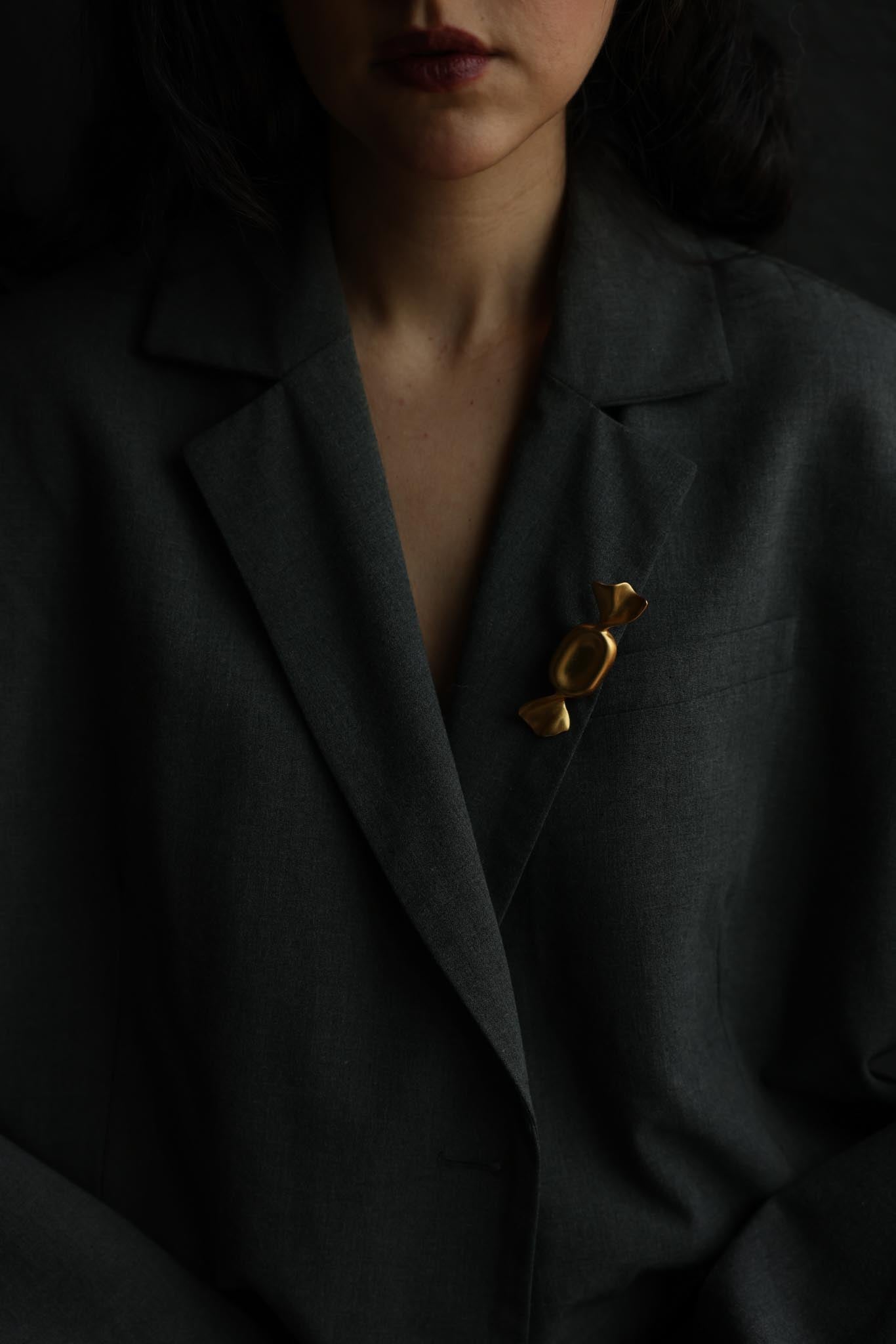 Anne Klein Gold-Plated Candy Brooch