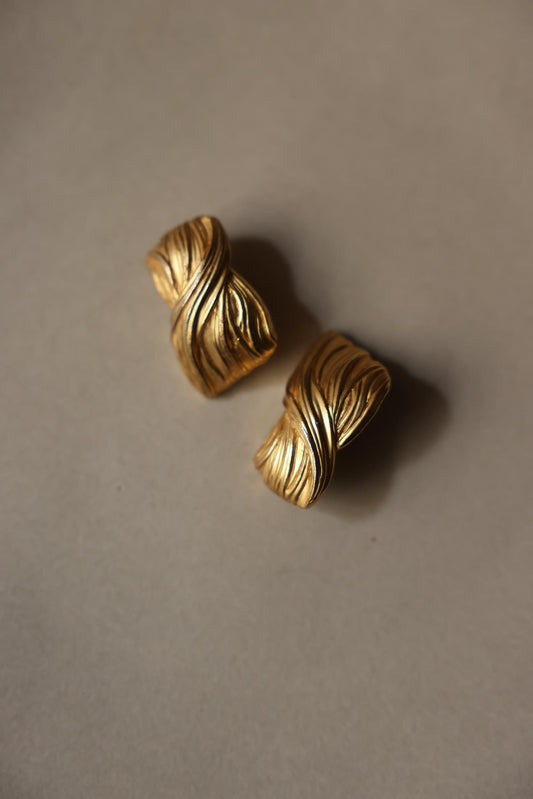 Gold-Filled Swirl Clip-On Earrings