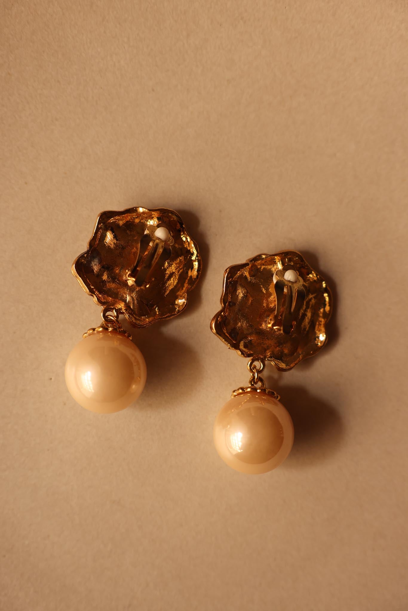 Crystal Ball Drop Clip-On Earrings|Vintage Baazaar 