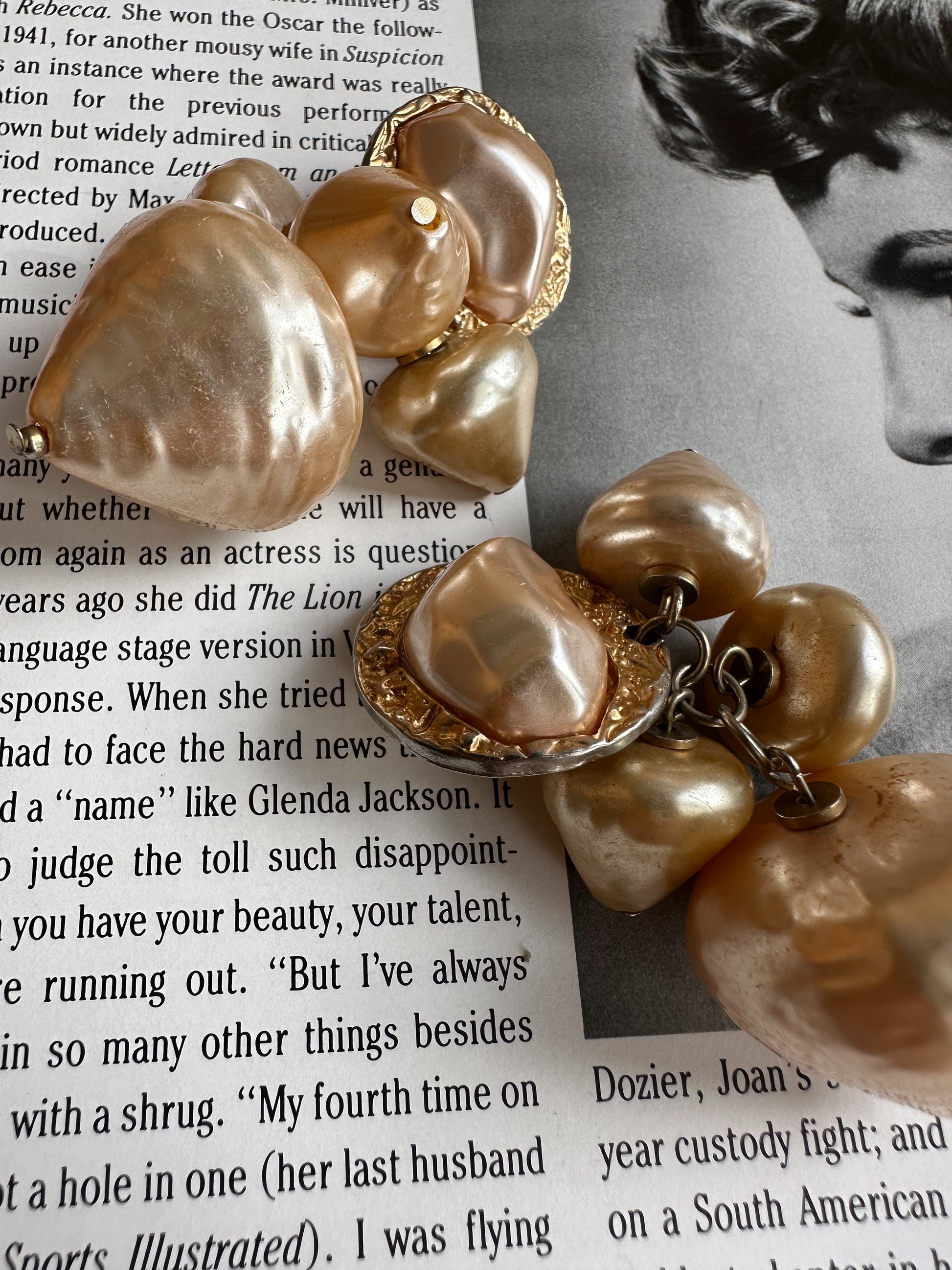 Baroque Pearl Drop Earrings|Vintage Baazaar 