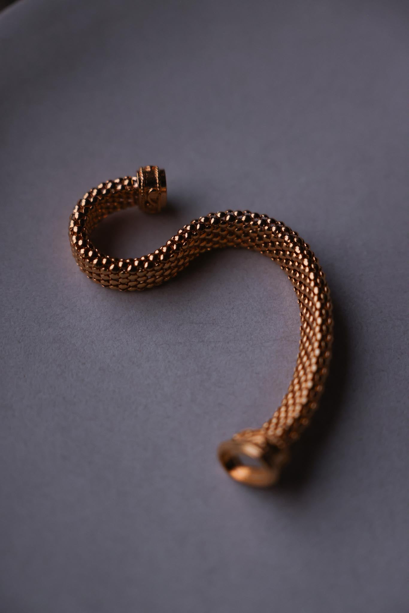 Gold-Tone Mesh Magnet Bracelet