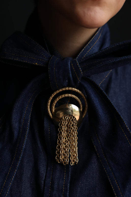Gilded Cascade Brooch|Vintage Baazaar 