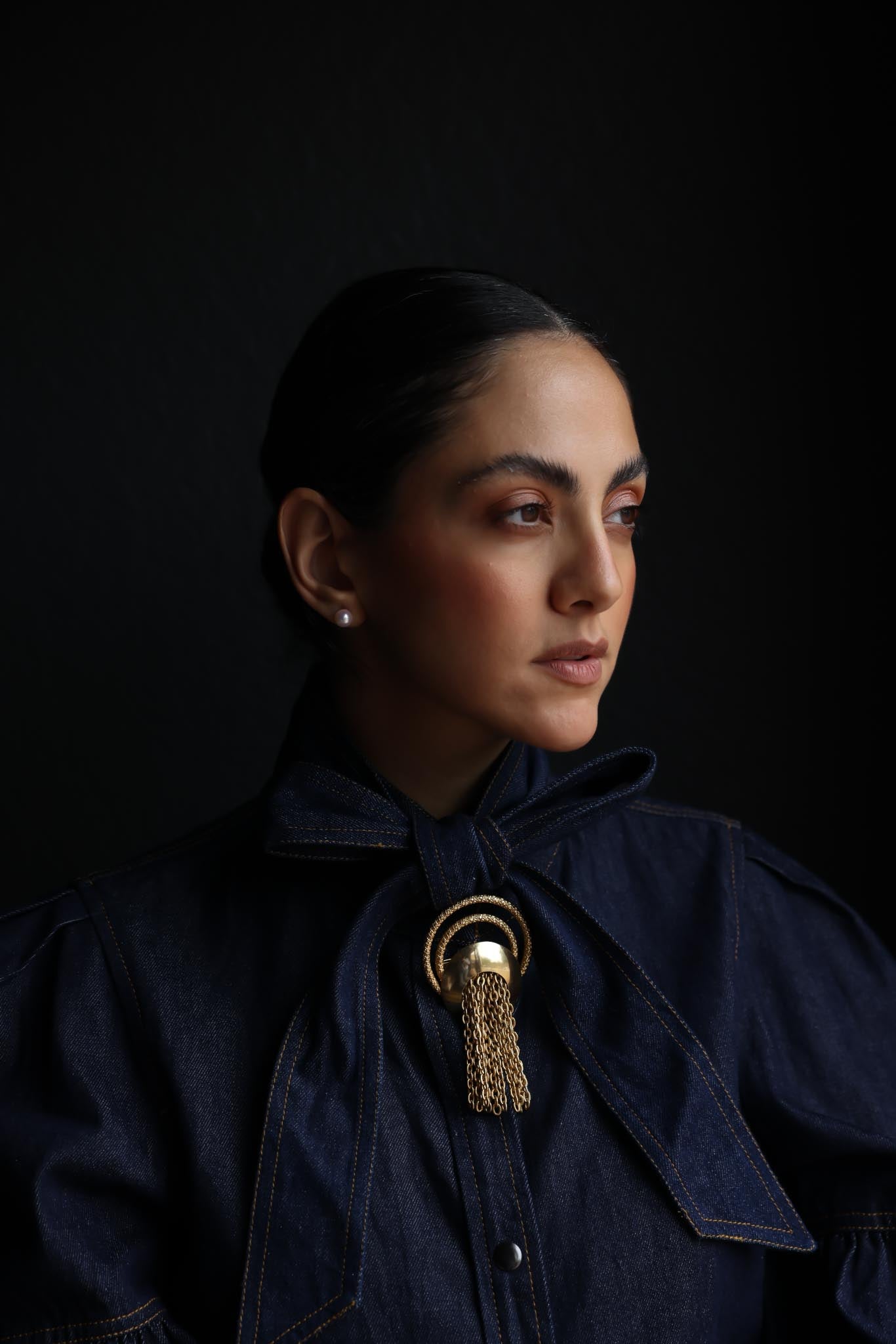 Gilded Cascade Brooch|Vintage Baazaar 