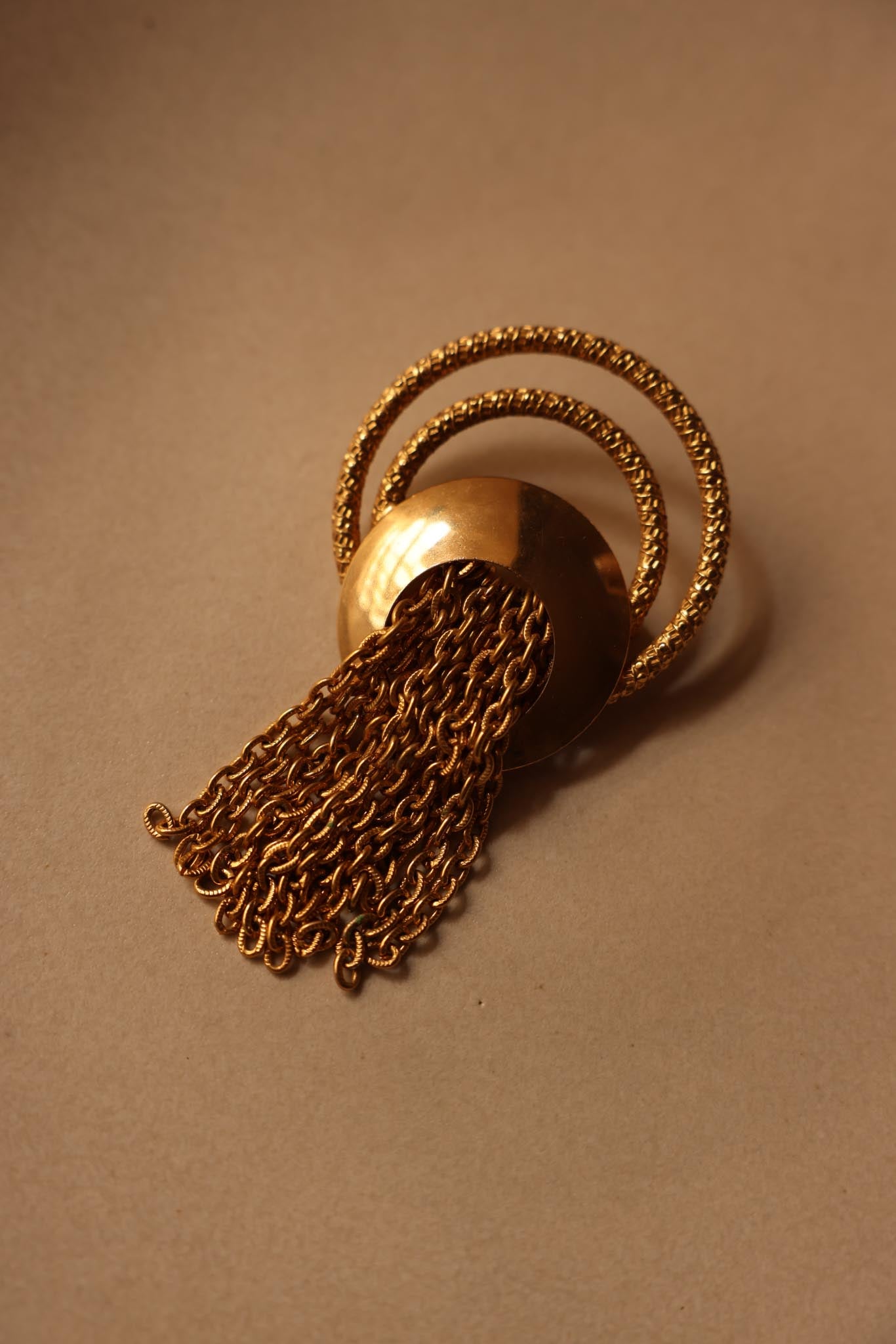 Gilded Cascade Brooch|Vintage Baazaar 