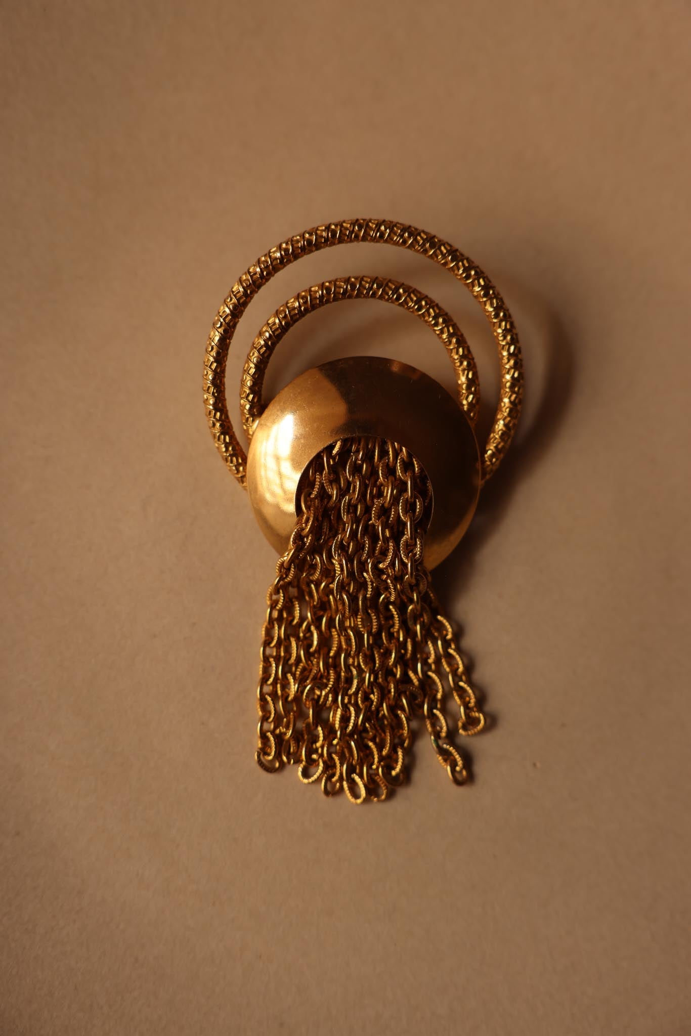 Gilded Cascade Brooch|Vintage Baazaar 