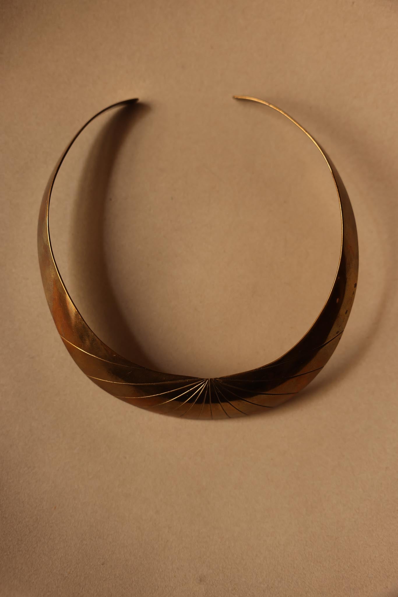 Brass Sunburst Collar Necklace|Vintage Baazaar 