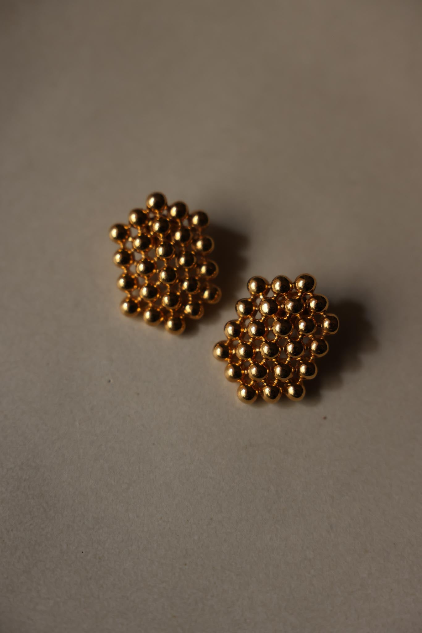 Golden Cluster Statement Earrings|Vintage Baazaar 
