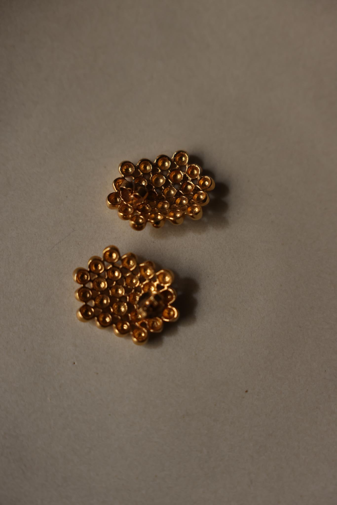 Golden Cluster Statement Earrings|Vintage Baazaar 