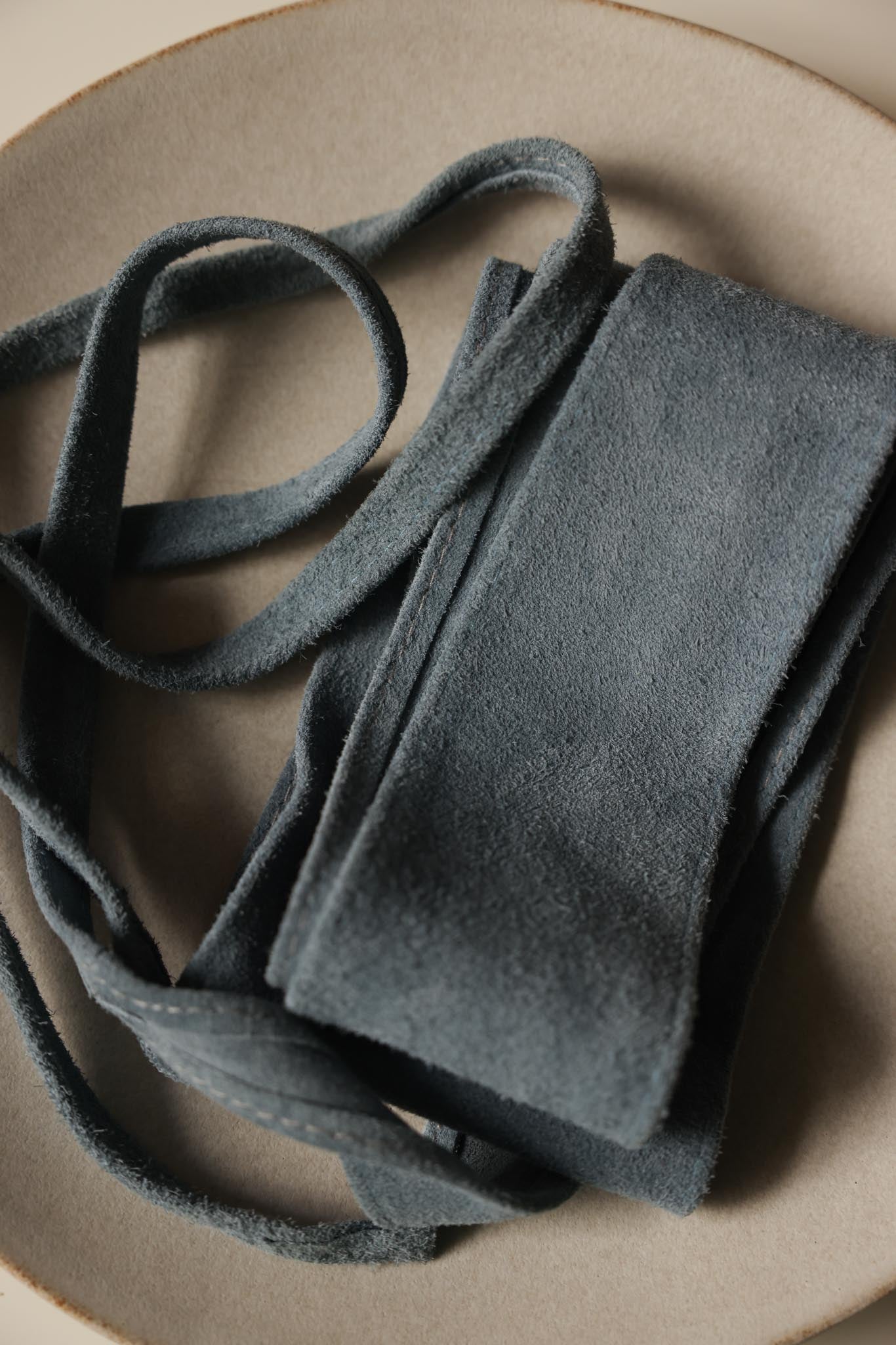 Suede Azure Wrap Belt|Vintage Baazaar 