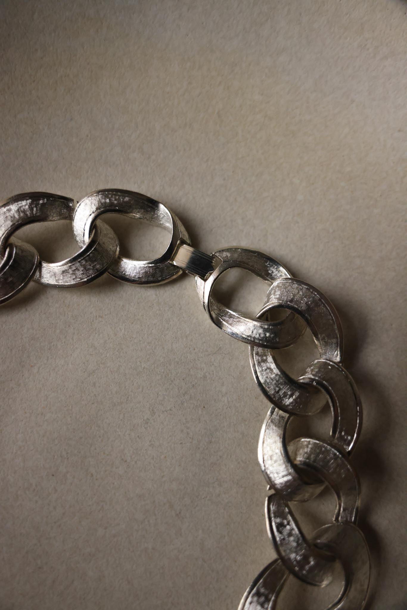 Silver Link Chain Necklace|Vintage Baazaar 