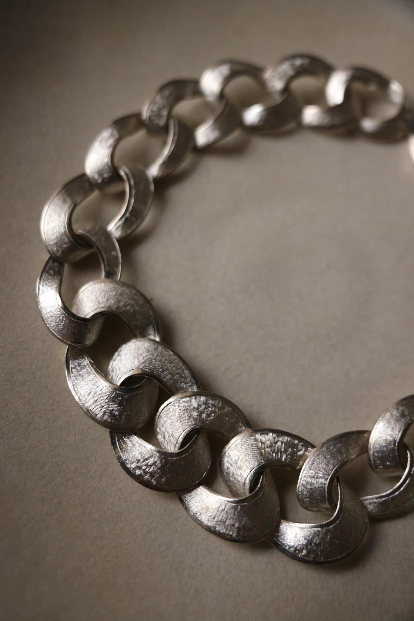 Silver Link Chain Necklace|Vintage Baazaar 