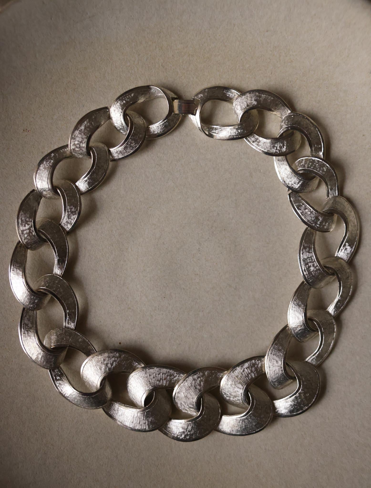 Silver Link Chain Necklace|Vintage Baazaar 