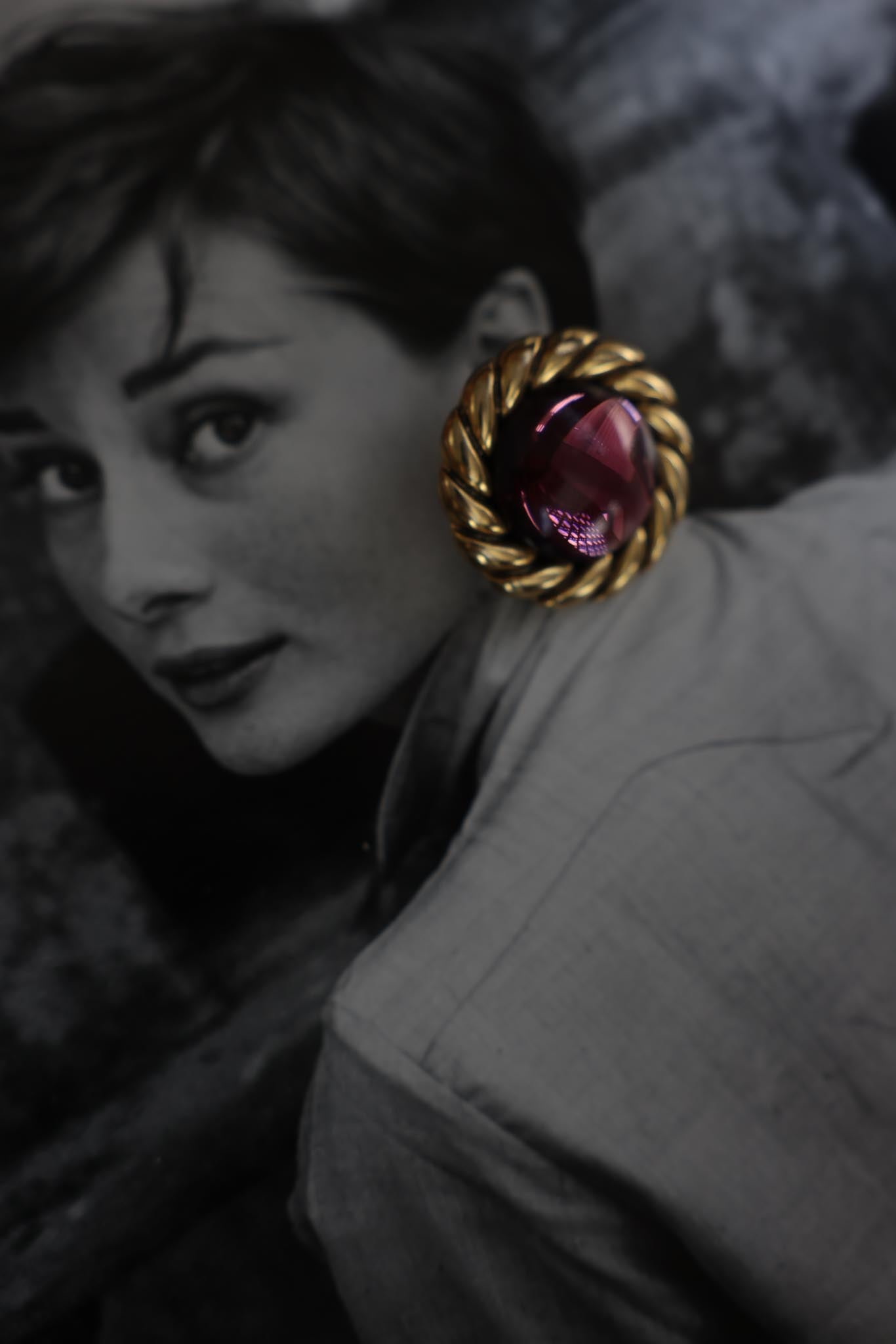 Garnet Twist Earrings|Vintage Baazaar 