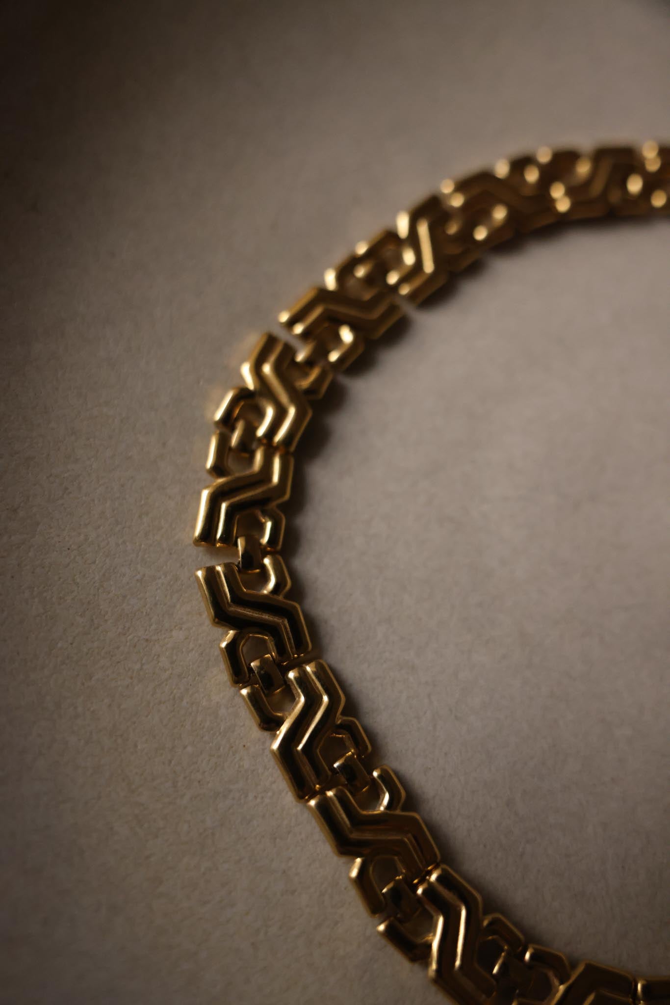 Monet Geometric Link Necklace|Vintage Baazaar 