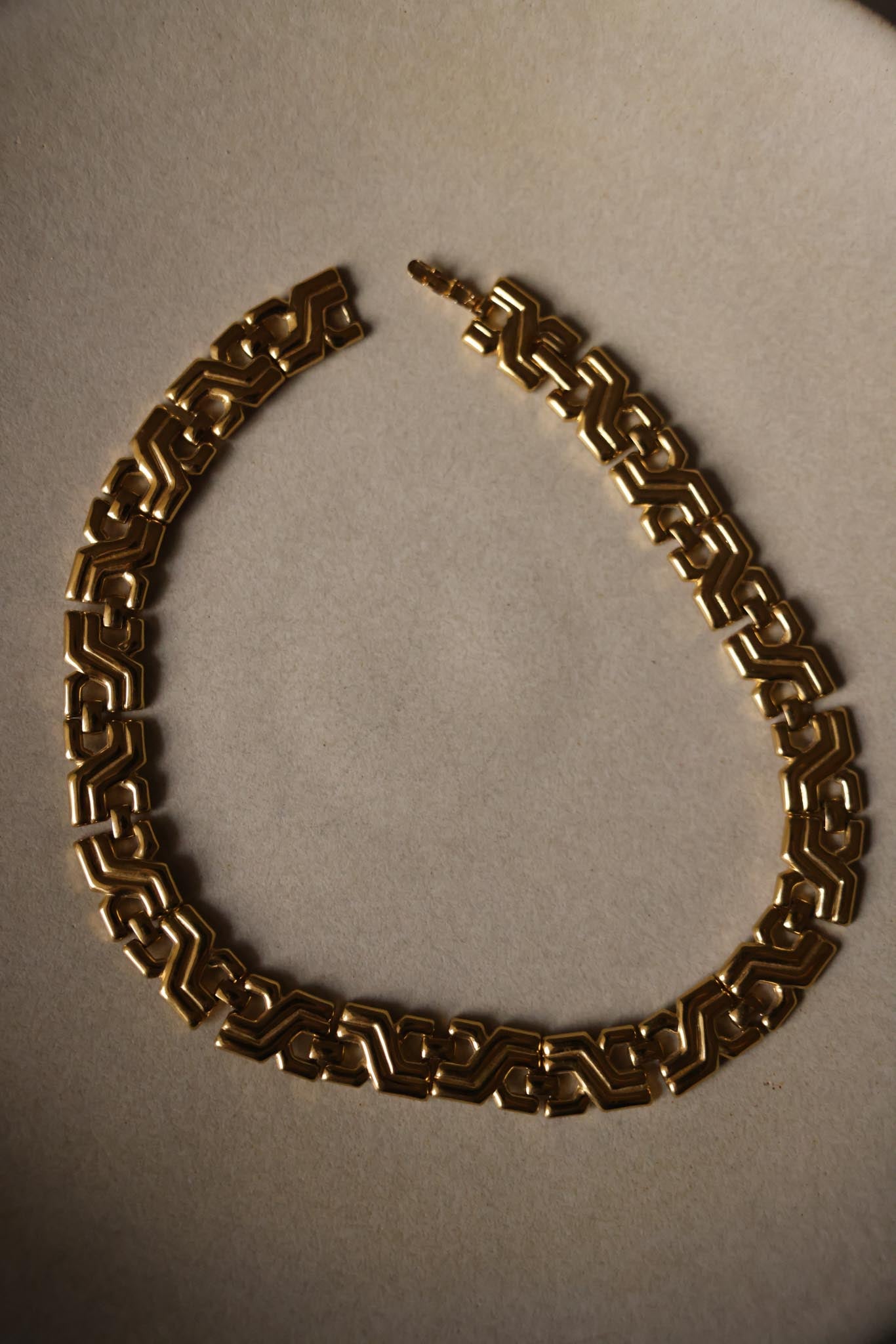 Monet Geometric Link Necklace|Vintage Baazaar 