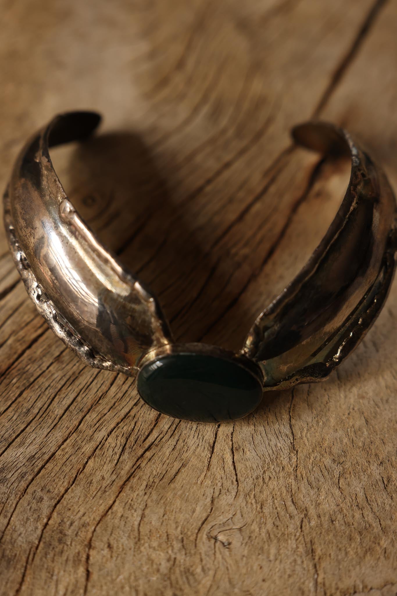 Sculptural Silver Collar Necklace|Vintage Baazaar 