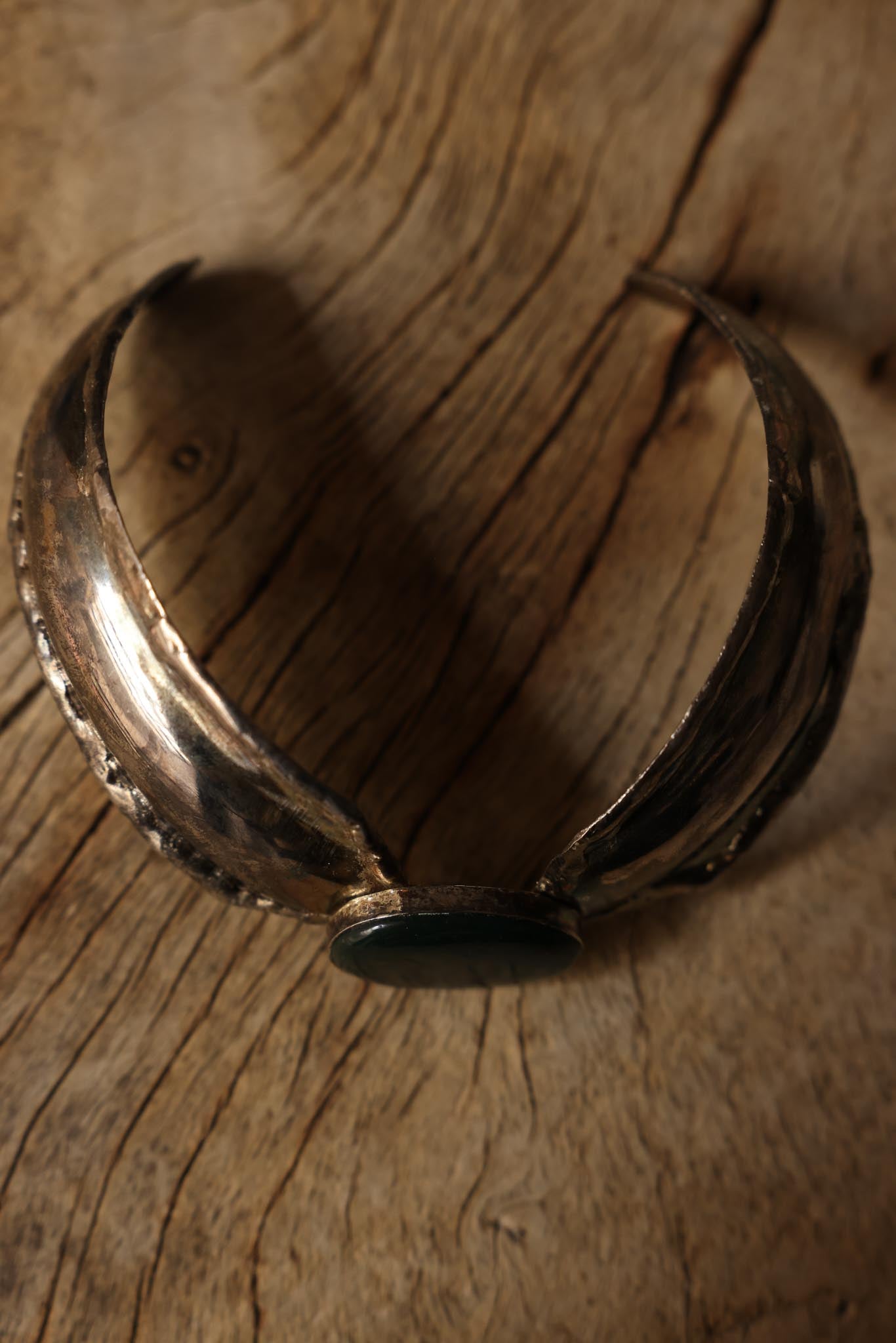 Sculptural Silver Collar Necklace|Vintage Baazaar 