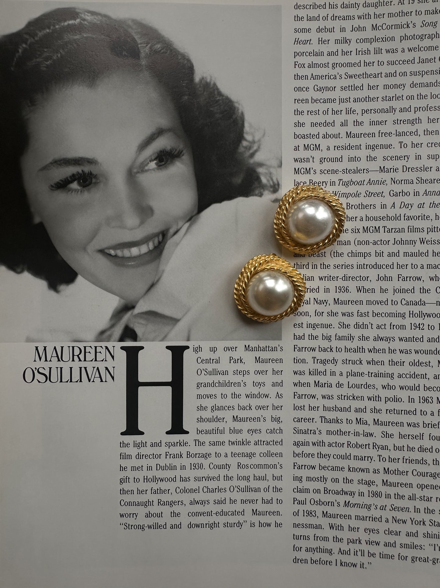 Twisted Rope Pearl Earrings|Vintage Baazaar 