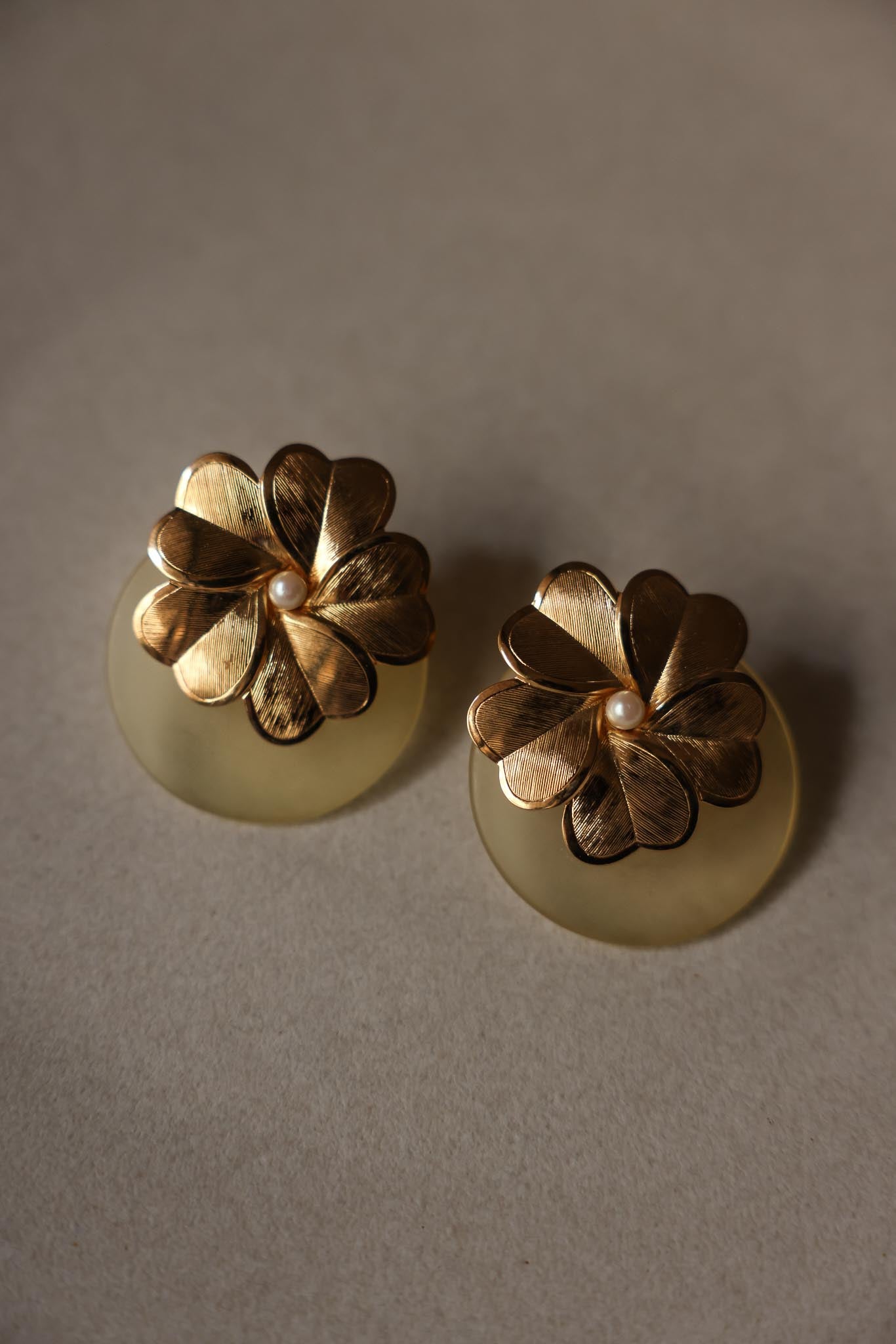 Golden Blossom Statement Earrings|Vintage Baazaar 