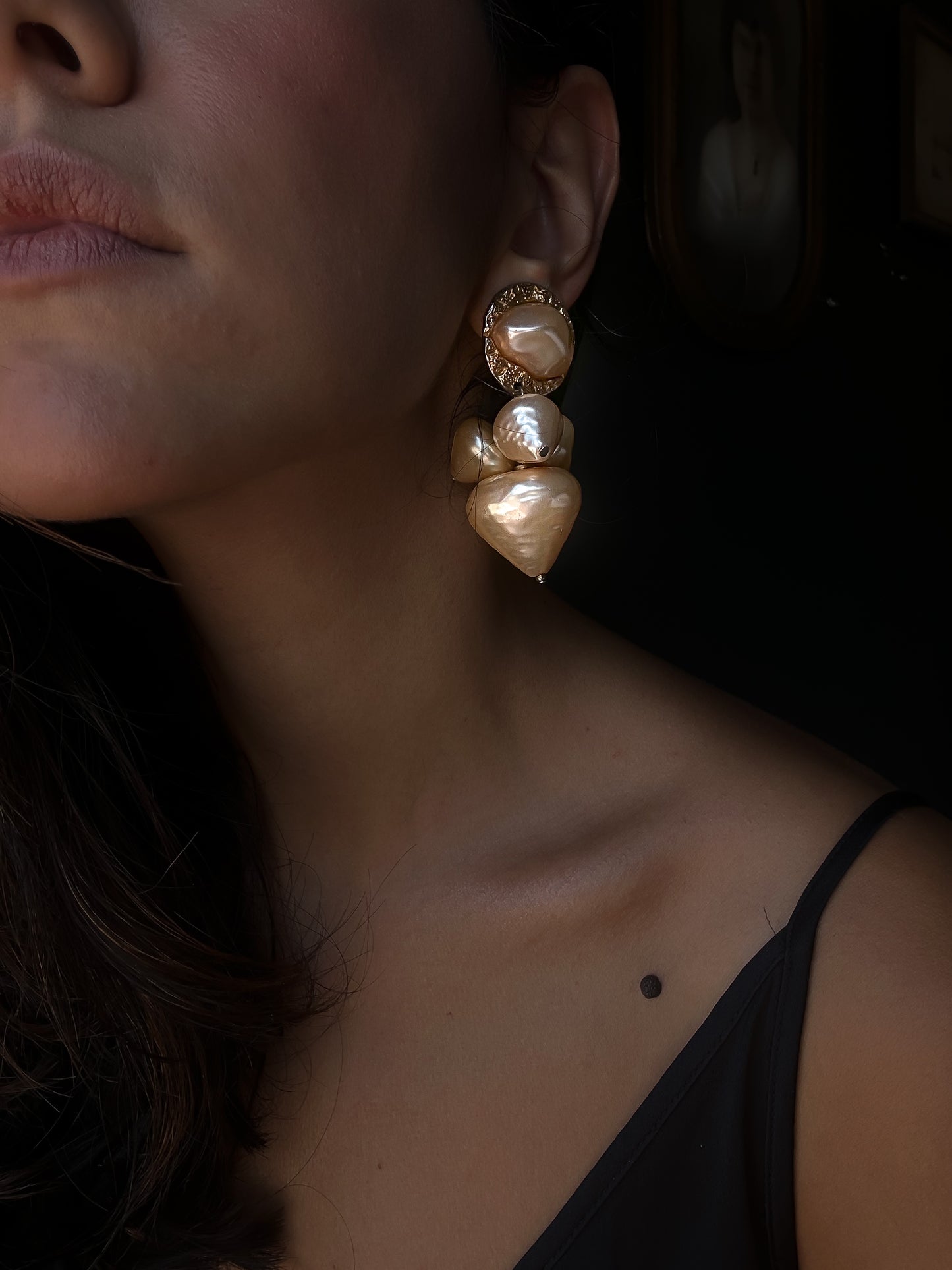Baroque Pearl Drop Earrings|Vintage Baazaar 