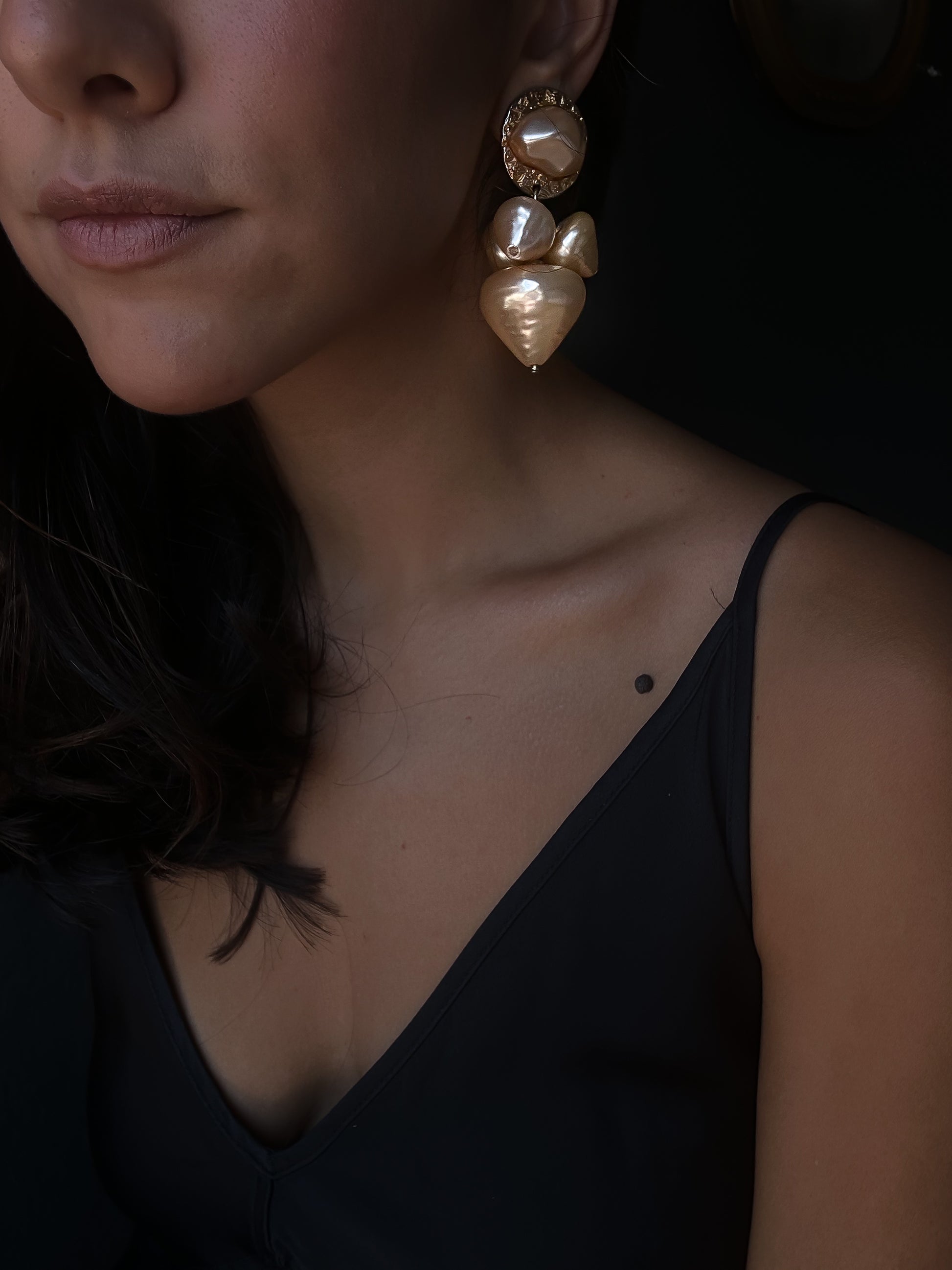 Baroque Pearl Drop Earrings|Vintage Baazaar 