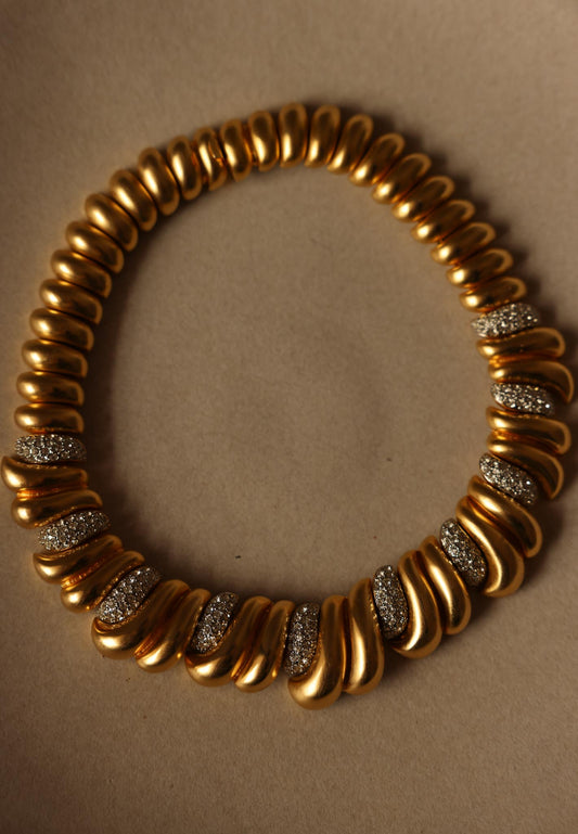 VINTAGE LES BERNARD PAVÉ ARTICULATE NECKLACE