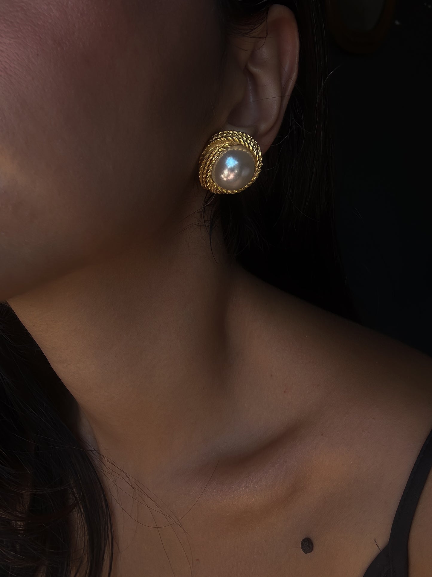 Twisted Rope Pearl Earrings|Vintage Baazaar 
