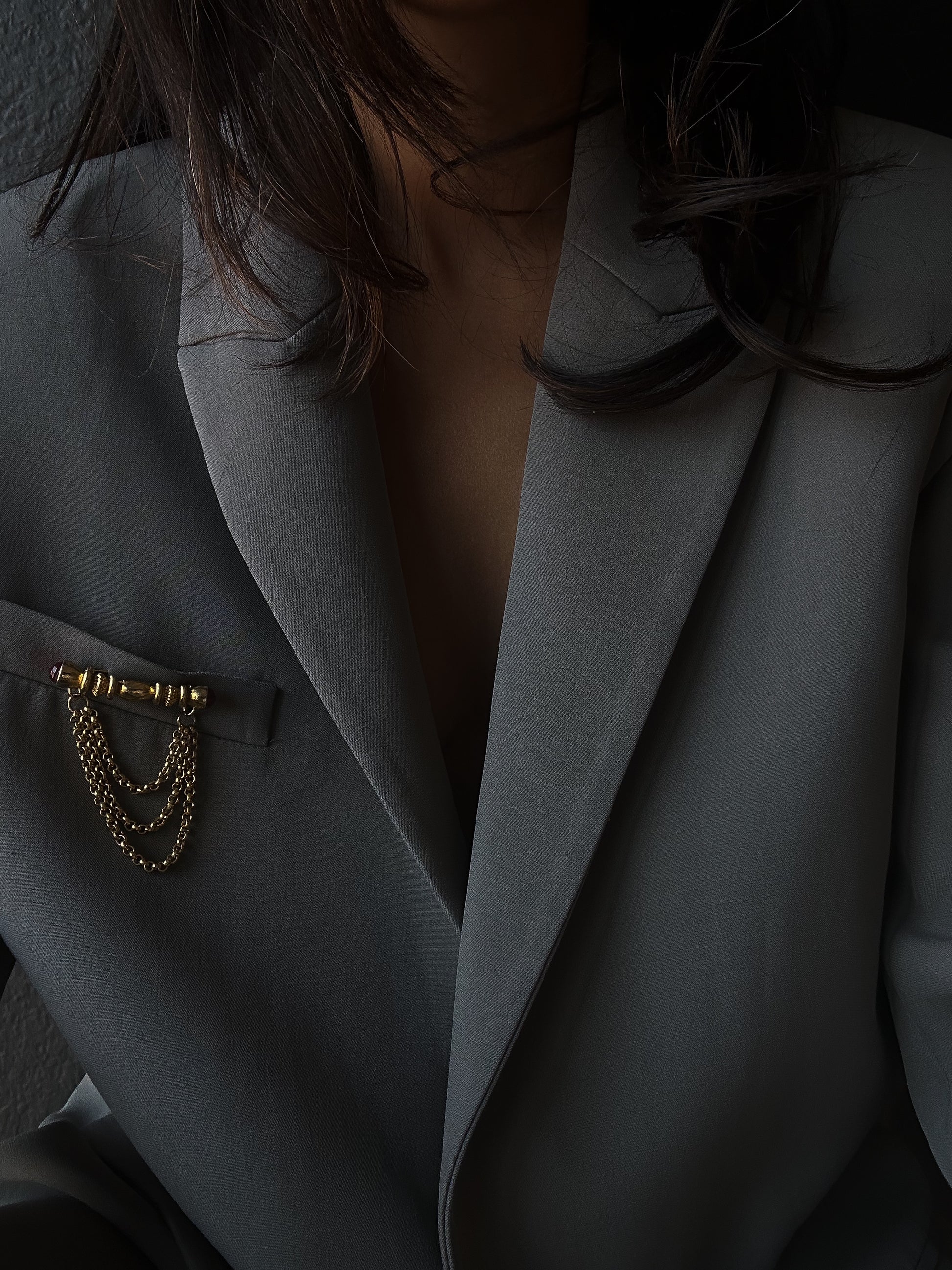 Crimson Chain Brooch|Vintage Baazaar 