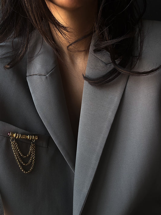 Crimson Chain Brooch|Vintage Baazaar 