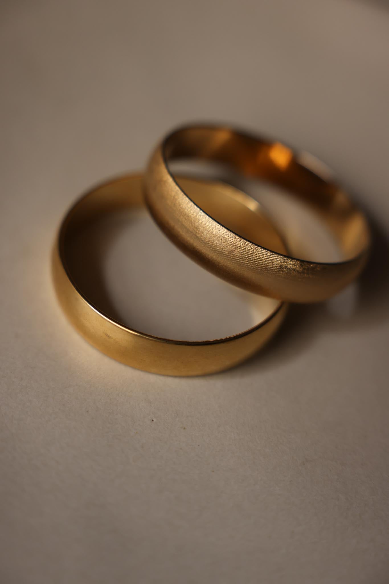Monet Gold-Plated Bangles Set - Shiny and Brushed Finishes|Vintage Baazaar 