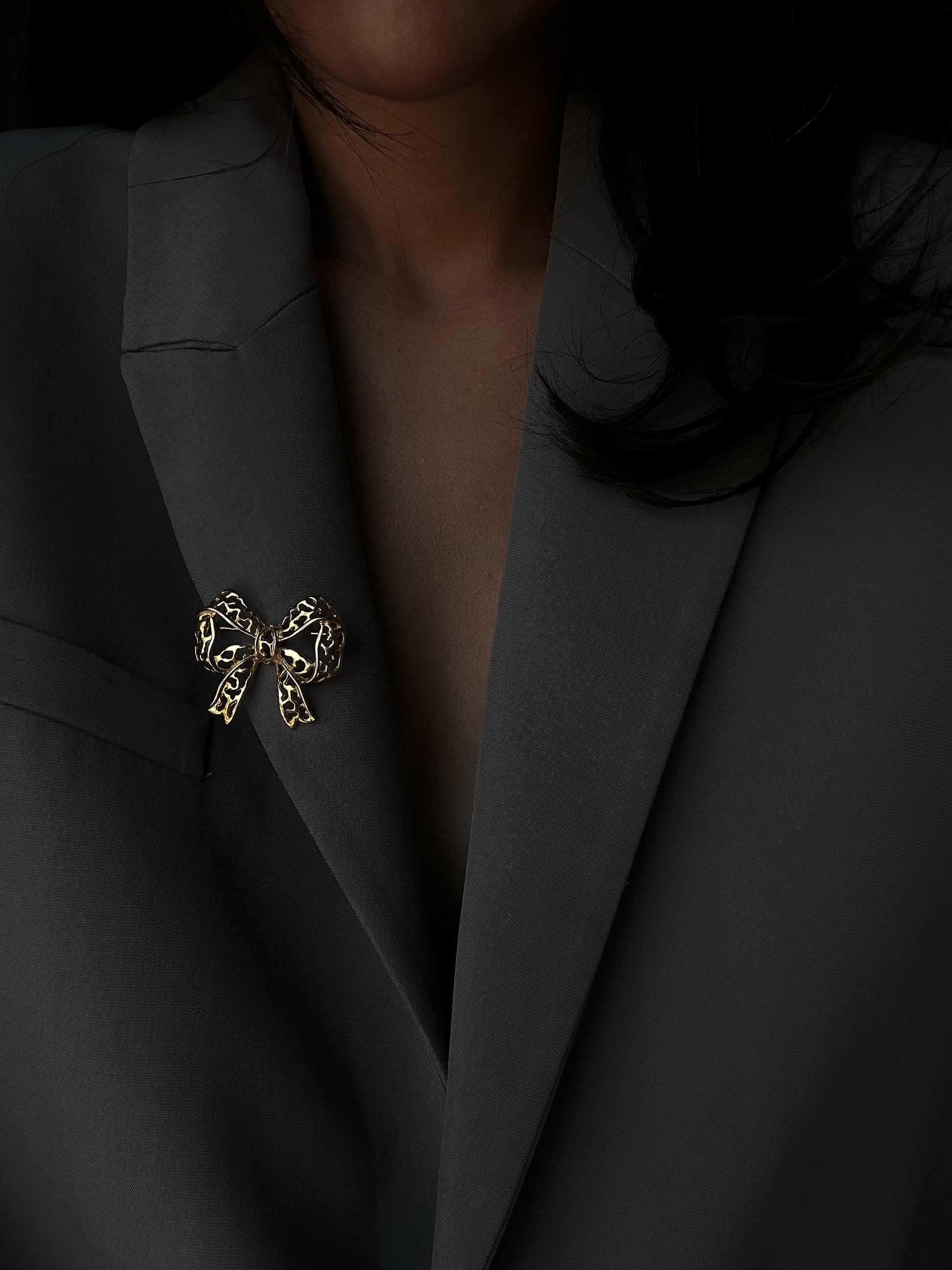 Lace Bow Brooch|Vintage Baazaar 