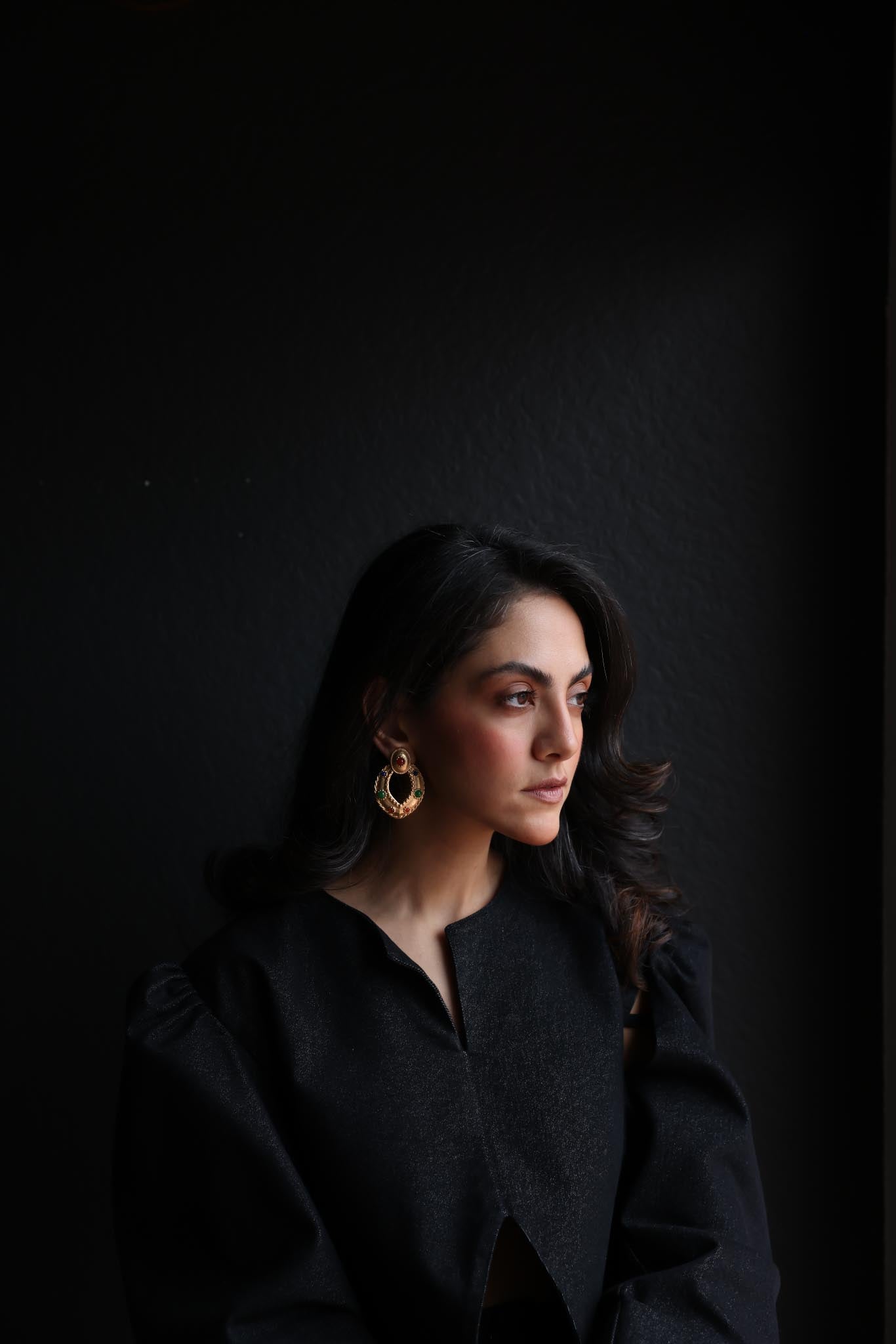 Gold-Filled Multicolor Glass Clip-On Earrings|Vintage Baazaar 