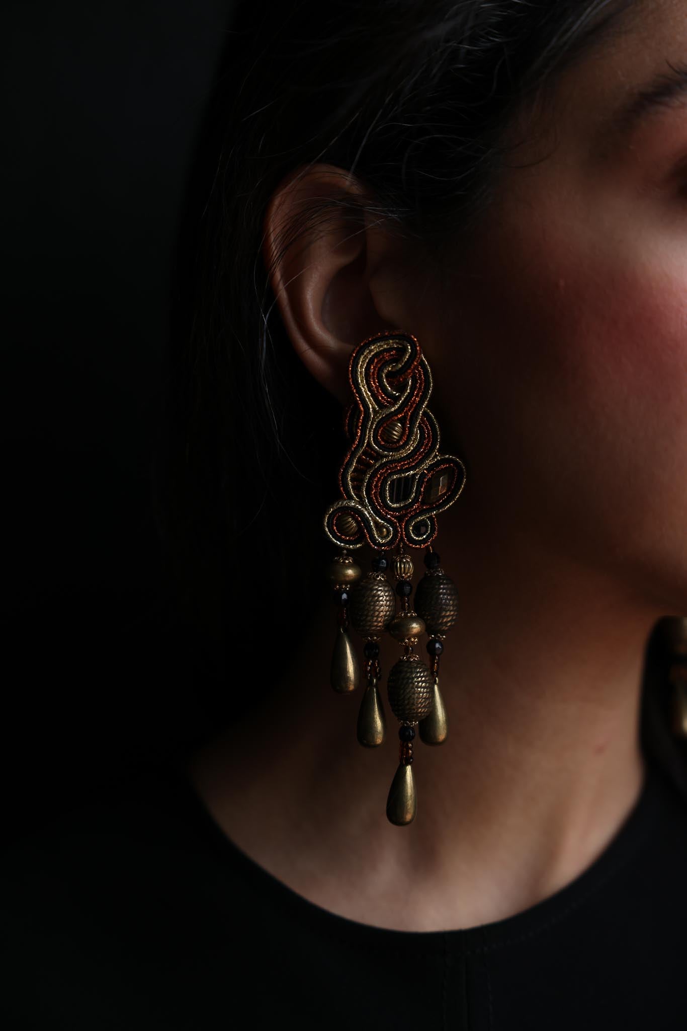 Opulent Tapestry Chandelier Earrings|Vintage Baazaar 