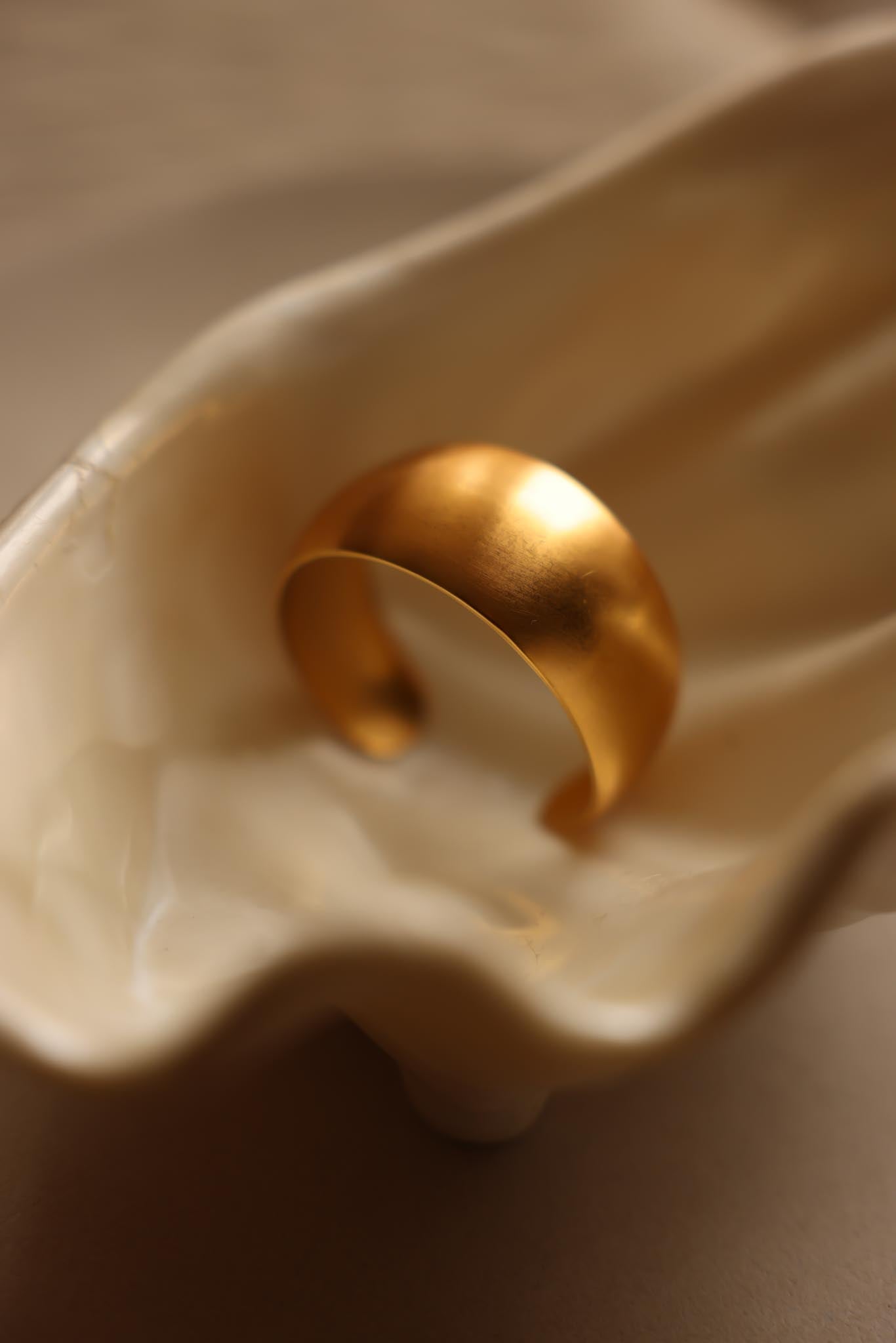 Matte Gold MONET Adjustable Cuff|Vintage Baazaar 