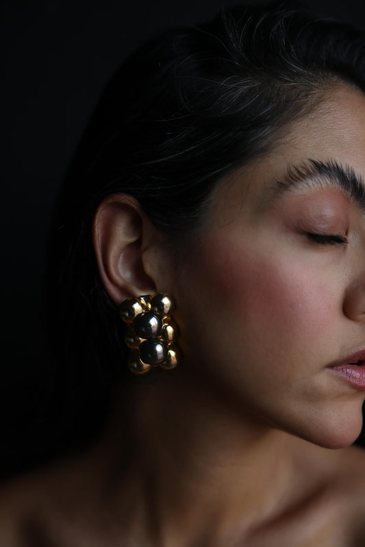 Sculpted Bubble Cluster Earrings