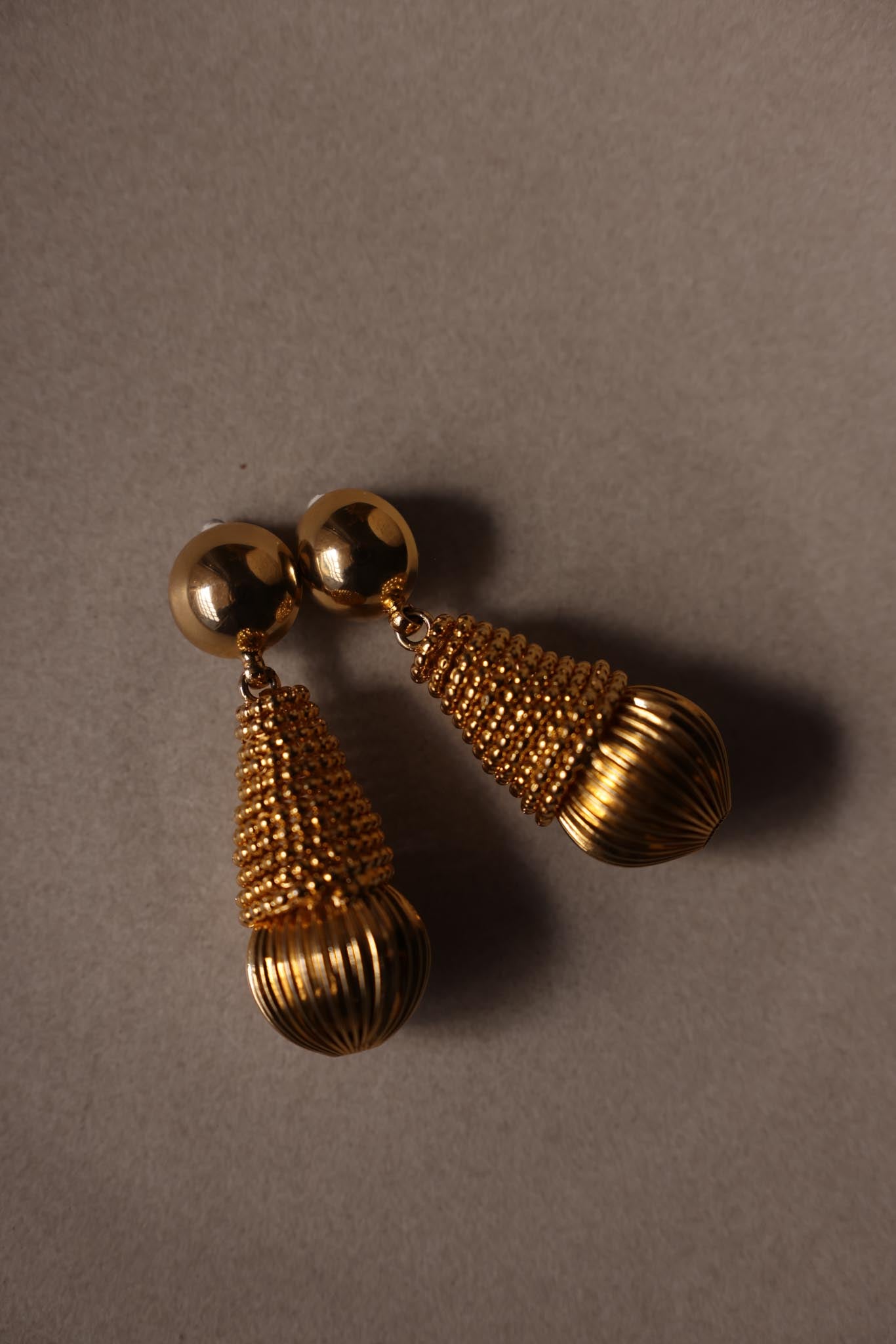 Gold-Tone Drop Clip-On Earrings