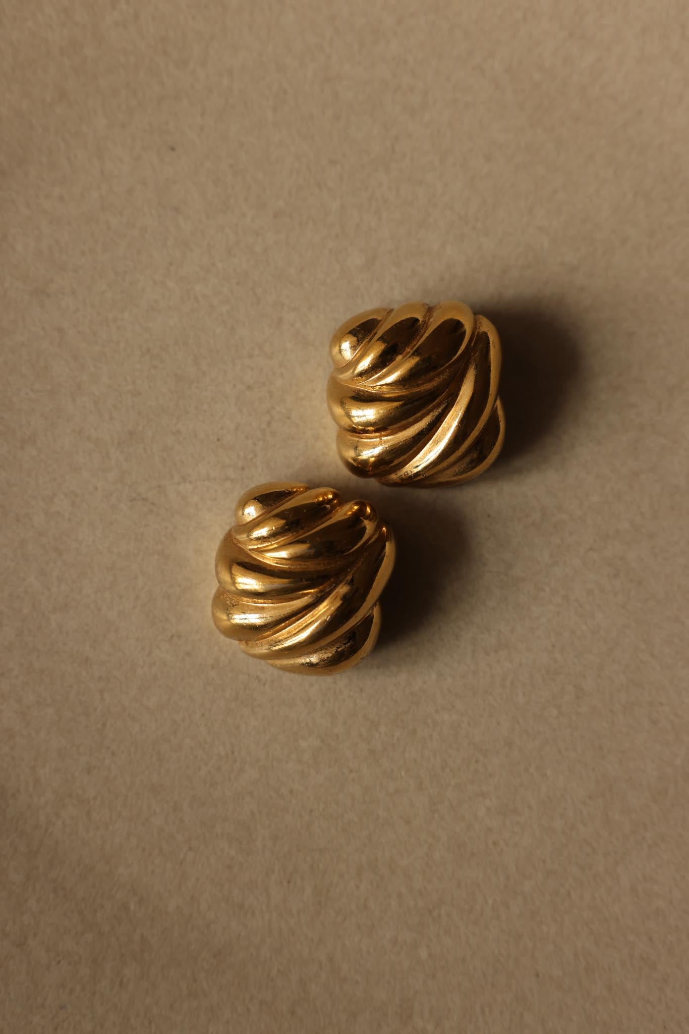 Ciner Gold-Plated Clip-On Earrings|Vintage Baazaar 