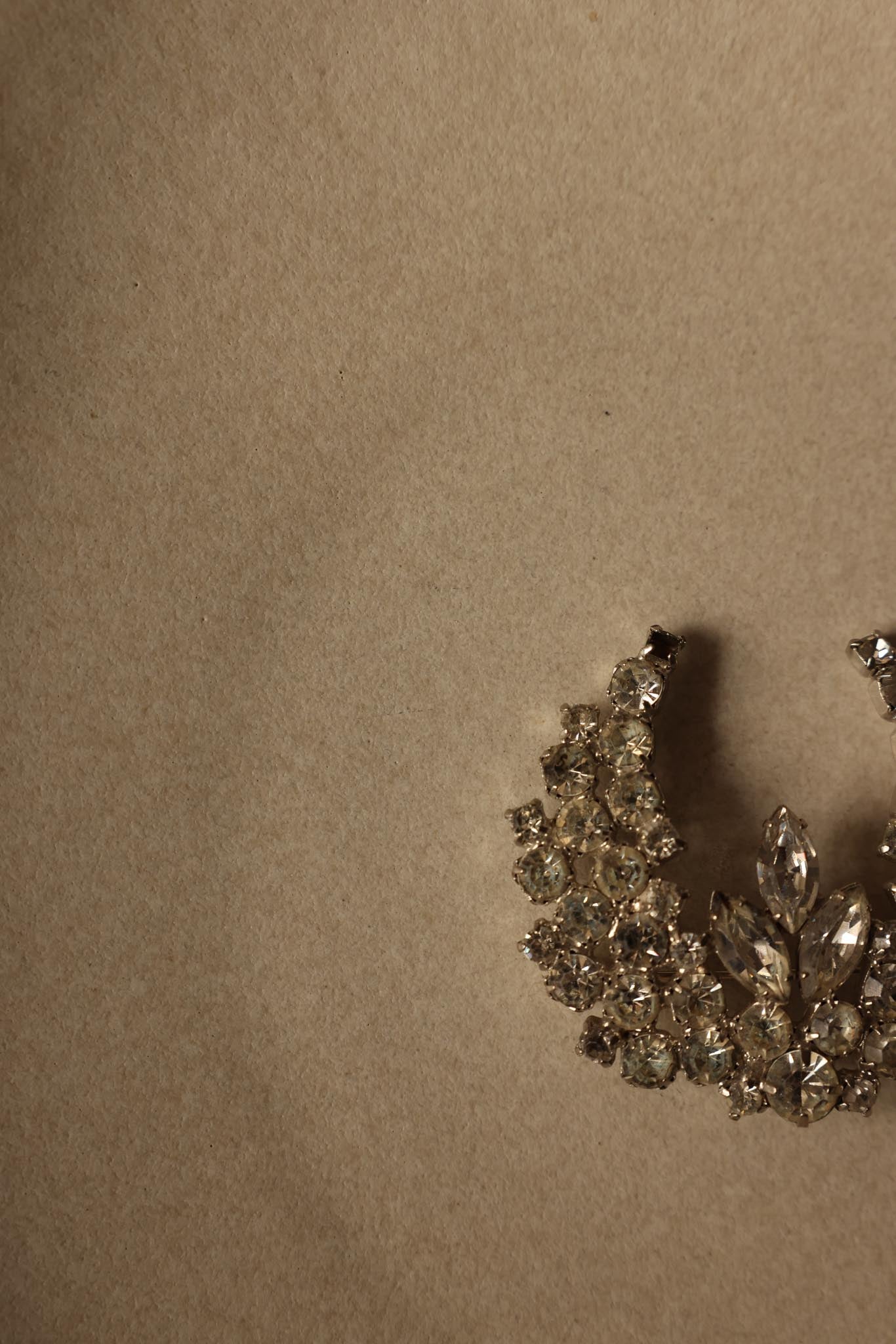 Crescent Sparkle Rhinestone Brooch|Vintage Baazaar 