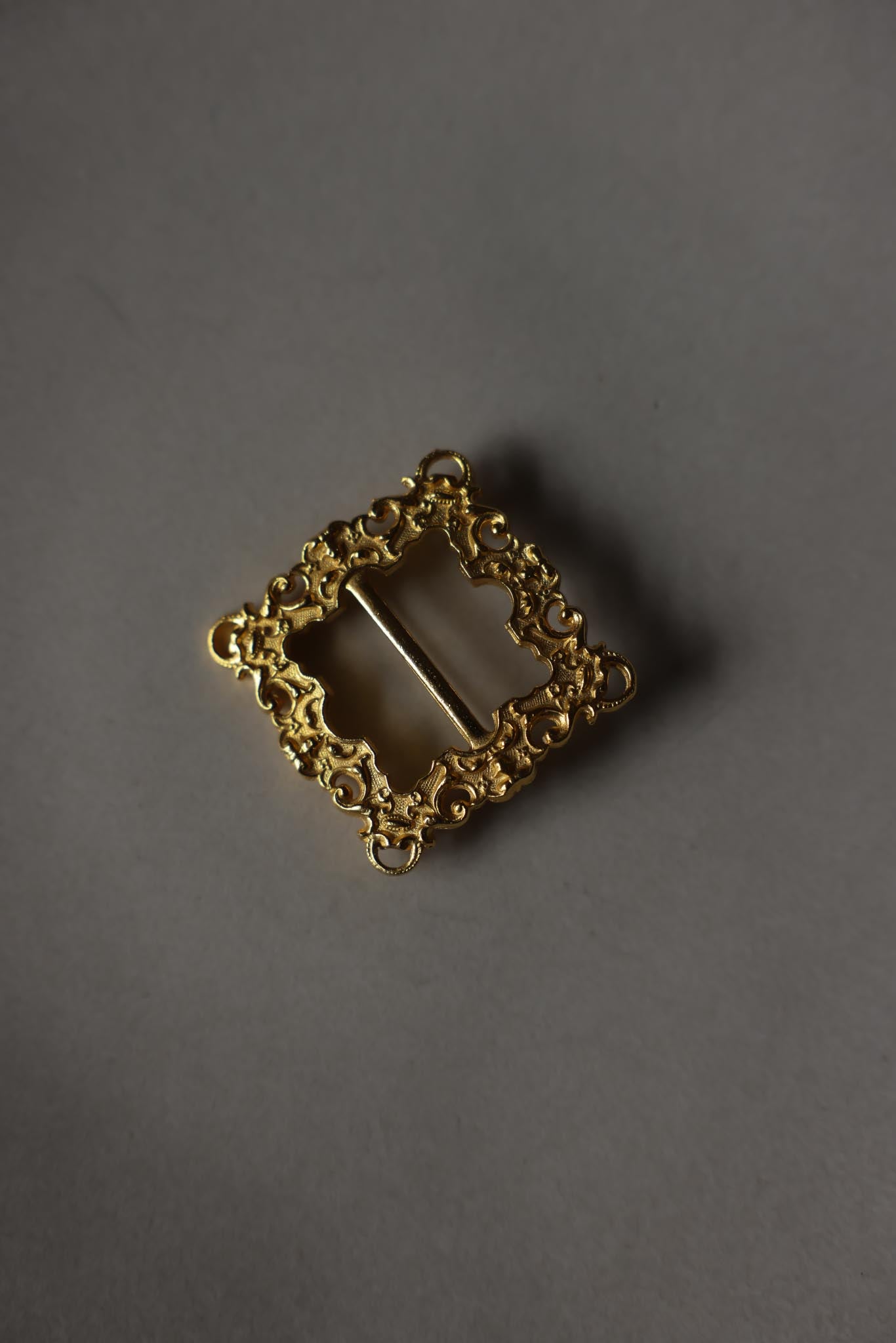 Baroque Frame Gold-Tone Brooch