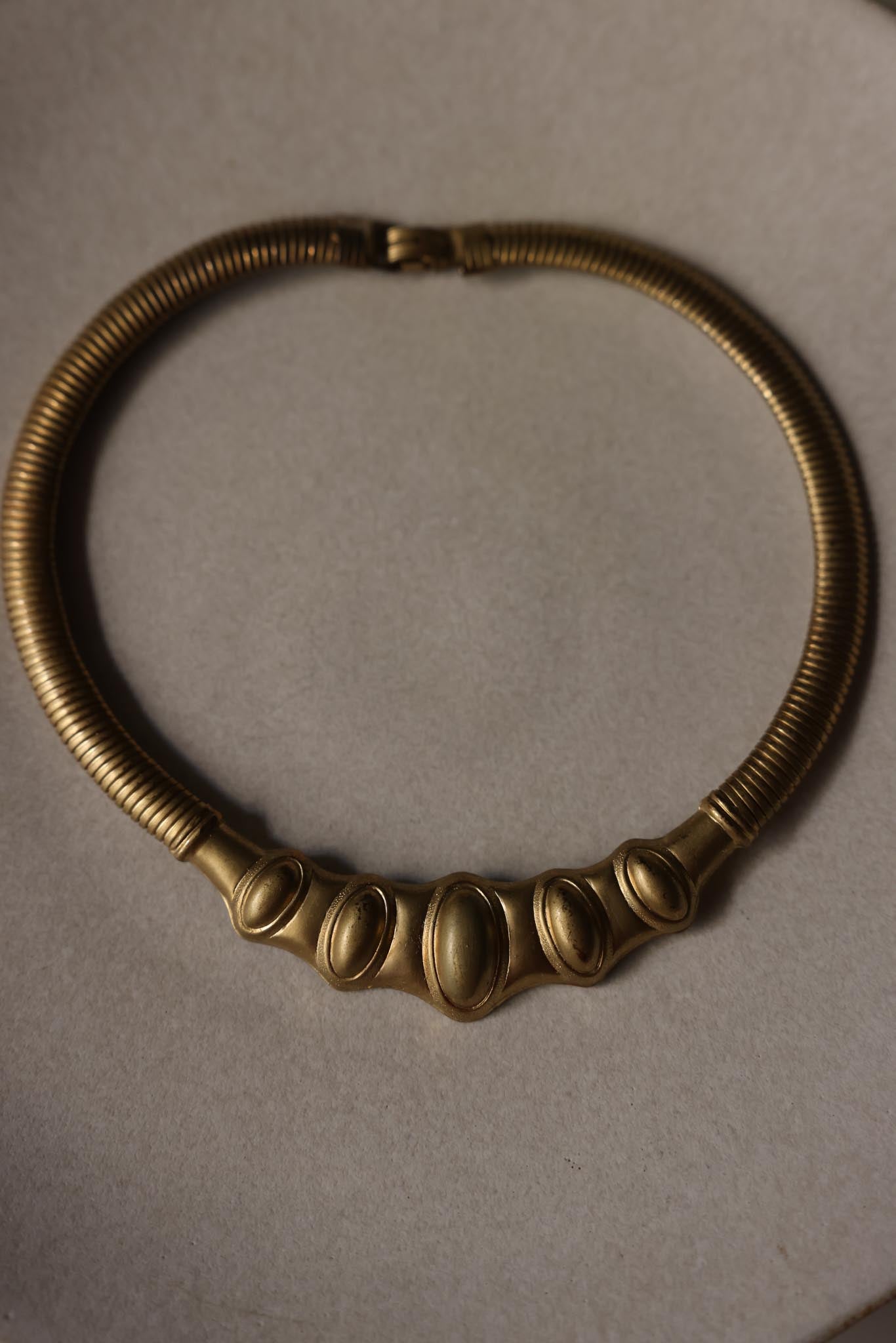 Bold Brass Omega Necklace