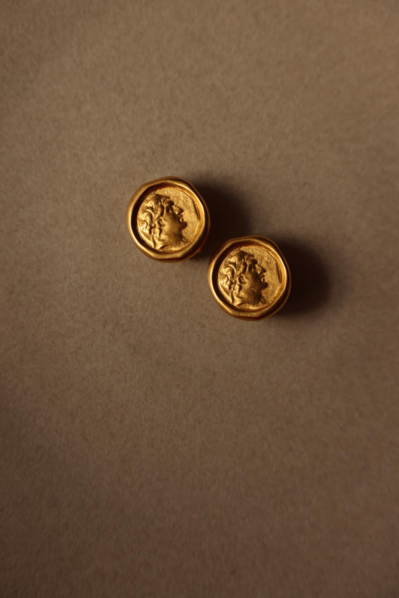Carolee Gold-Toned Coin Clip-On Earrings|Vintage Baazaar 