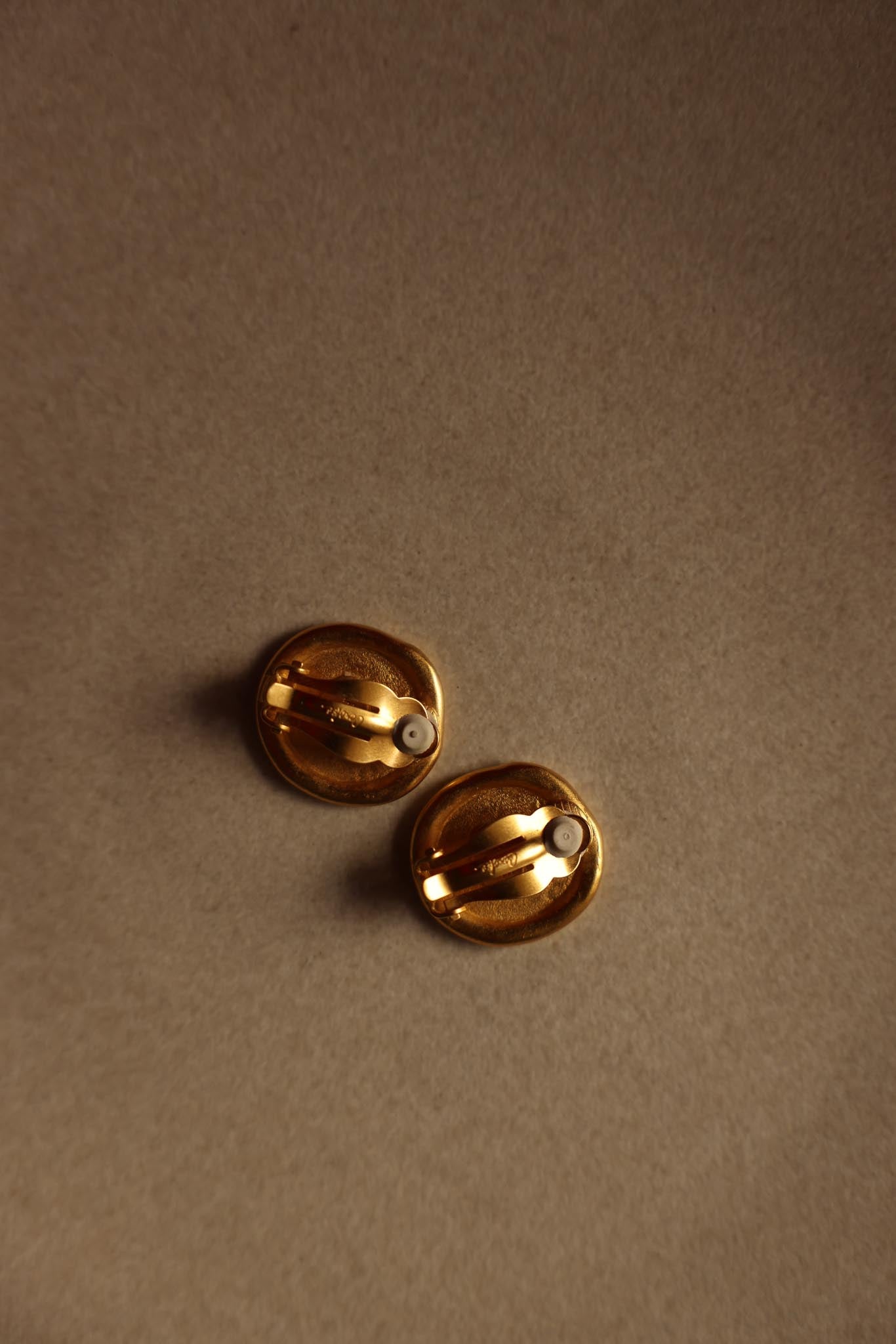 Carolee Gold-Toned Coin Clip-On Earrings|Vintage Baazaar 