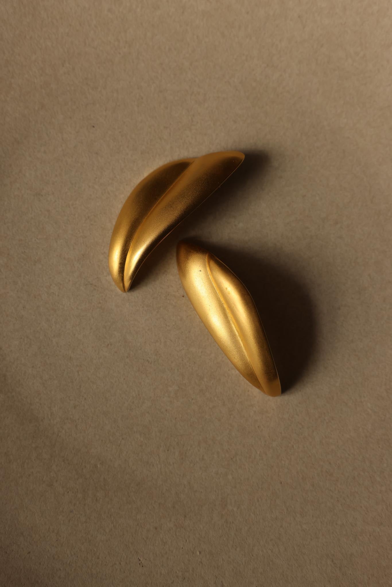 Brushed Gold Statement Earrings|Vintage Baazaar 