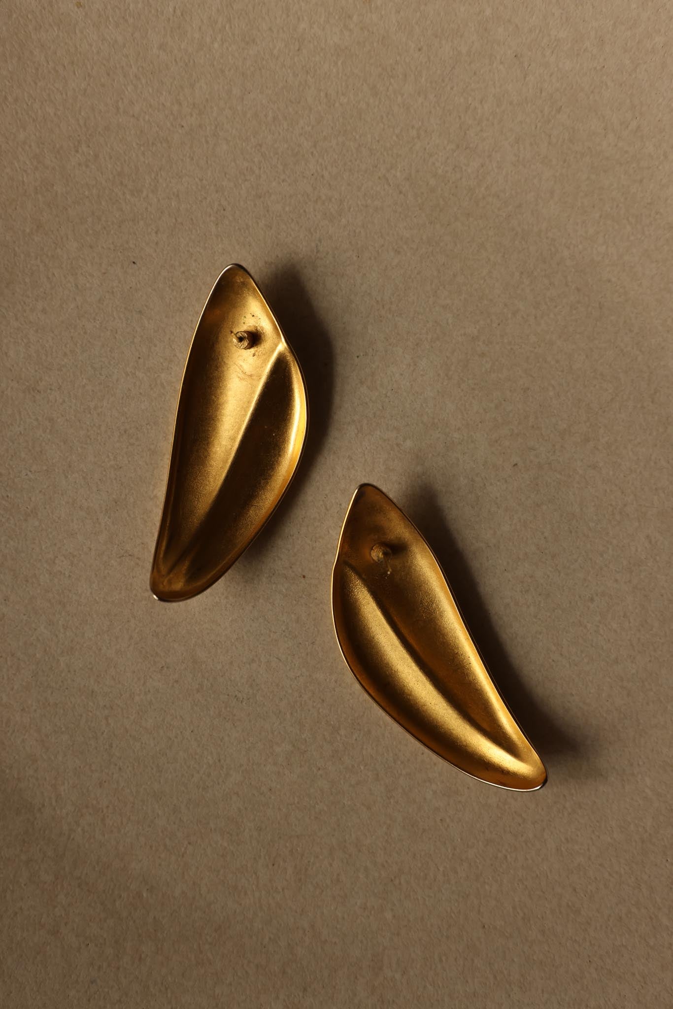 Brushed Gold Statement Earrings|Vintage Baazaar 