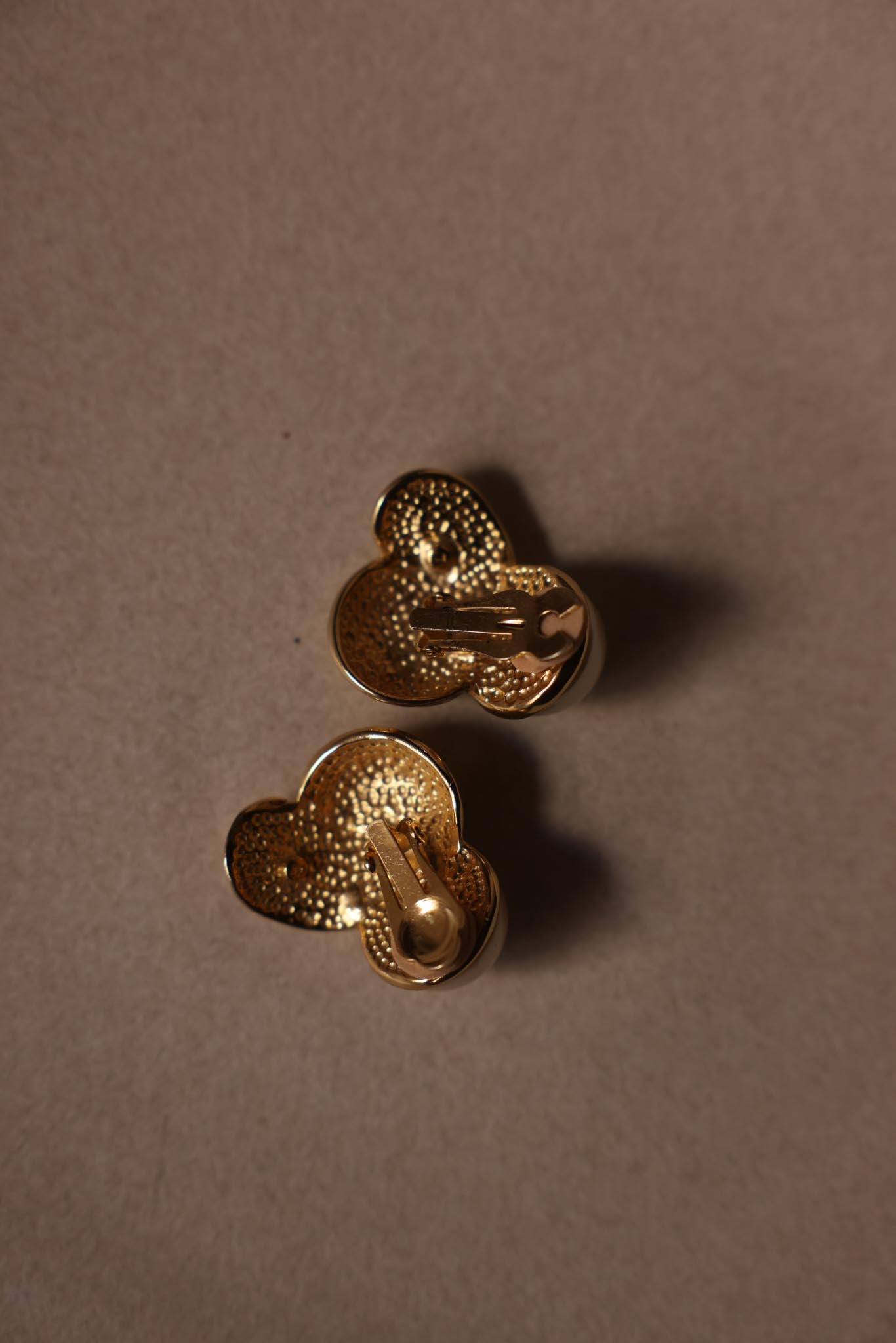 Gold-Tone Faux Pearl Clip-On Earrings|Vintage Baazaar 
